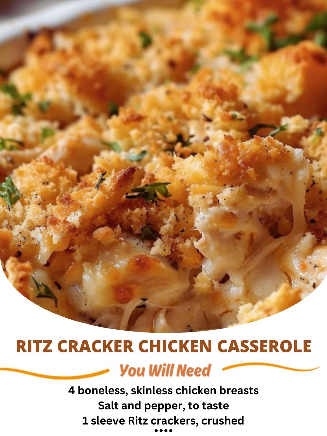 Homemade - Ritz Cracker Chicken Casserole Ingredients: 4 boneless ...