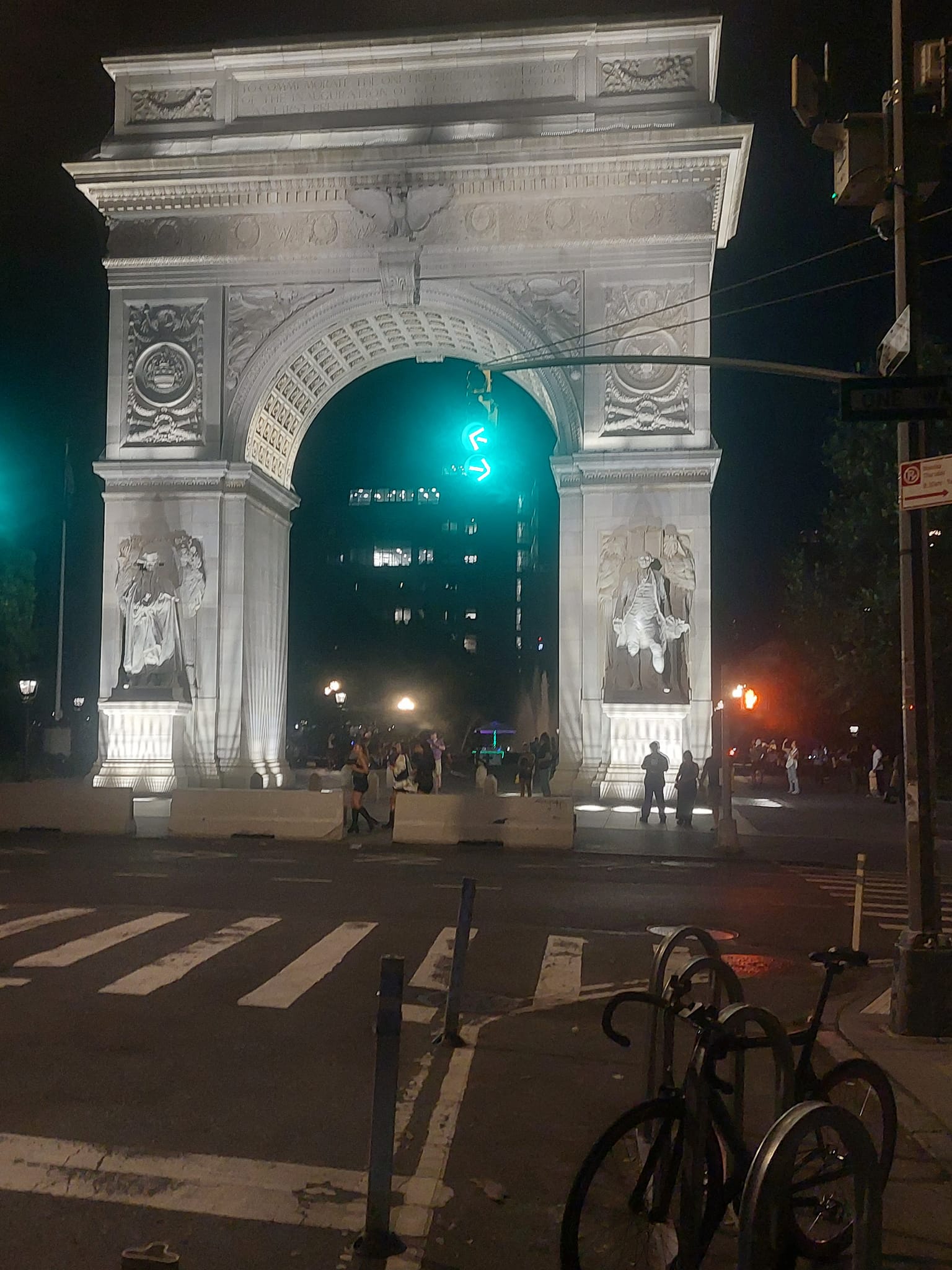 The Washington Square Arch in Greenwich Village