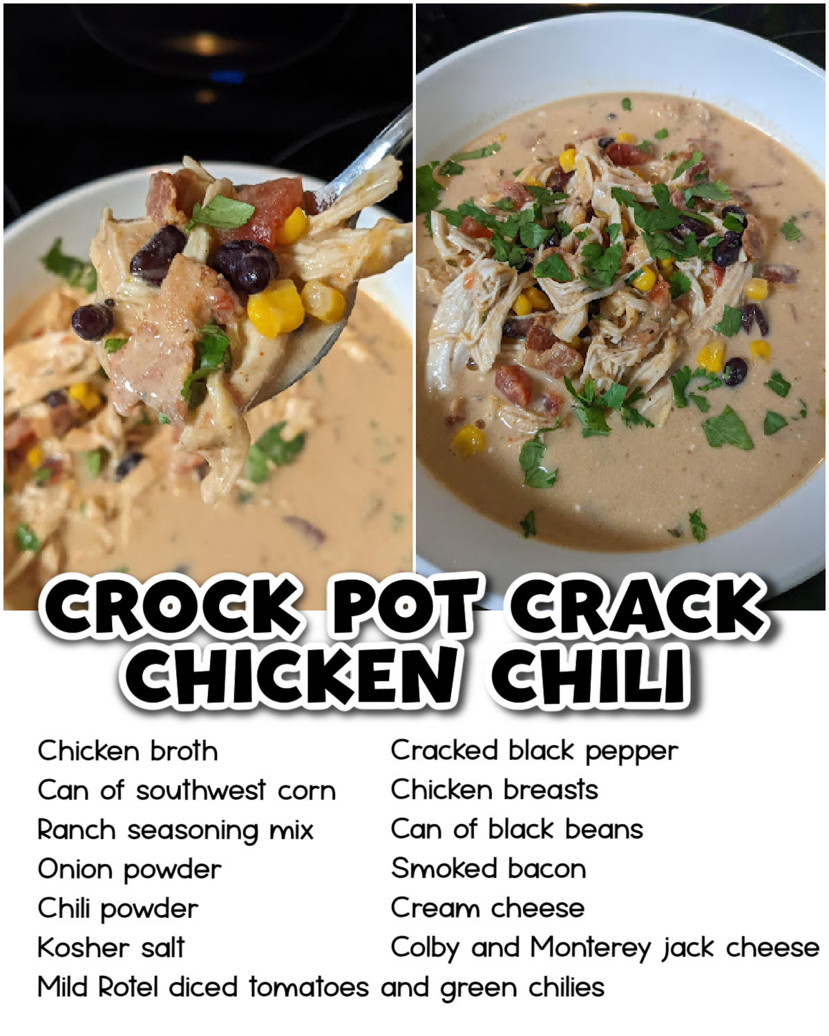 Introducing our Crack Chicken Chili, the ultimate comfort food! Loaded with protein, fiber, and a burst of ranch seasoning and cream cheese. It's crockpot cooking at its best! 🍲 Recipe: https://princesspinkygirl.com/crack-chicken-chili