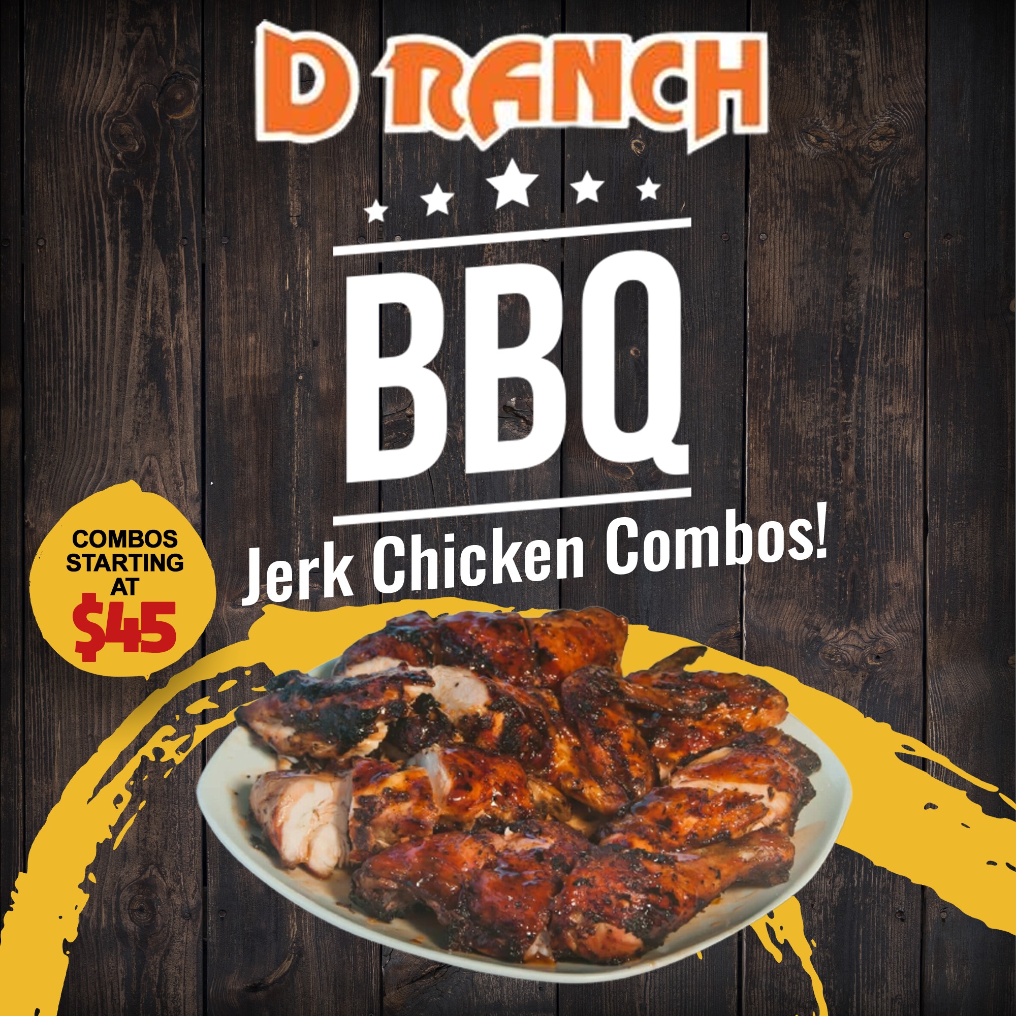 D RANCH - Celebrate the season with our Jerk Chicken...