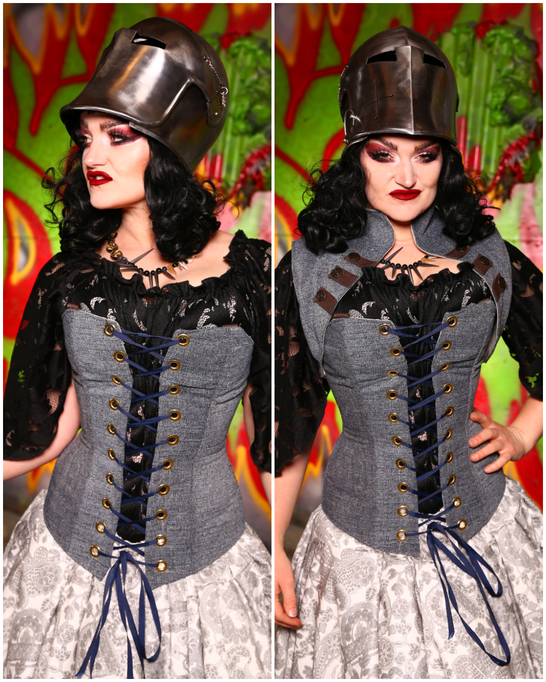 corset lacing for motorcycle helmet Ladies Lambskin Side Laced Corset HighwayLeather festival and concert goers Scarlet Darkness How to Lace