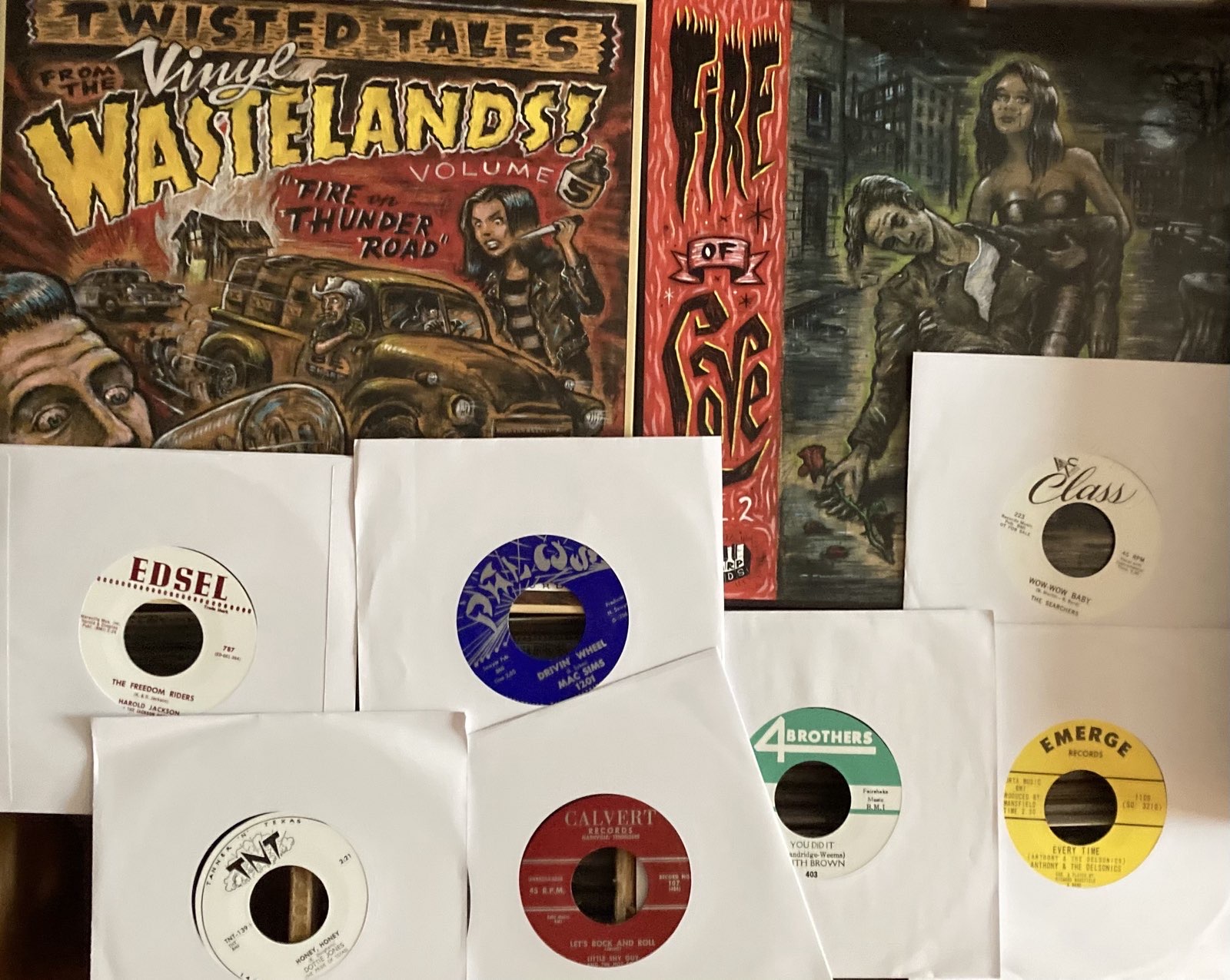 Hey-ho, these recently arrived repro 45s and much more you can 