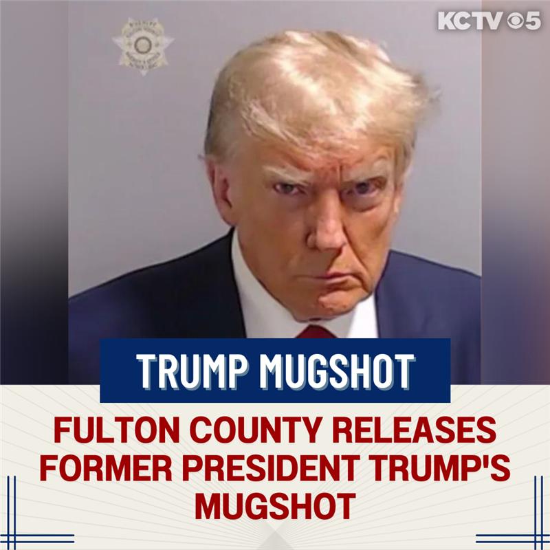 Trump Mugshot 'Straight Outta Fulton County' T-Shirt - Men's Big & Tall, Poly-Blend, Fast Shipping