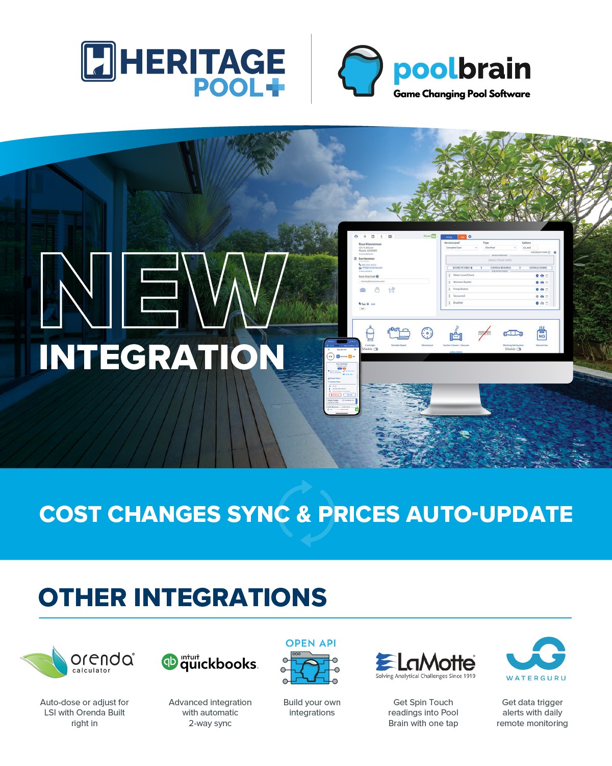 Heritage - Heritage Pool+ is now integrated with PoolBrain! If you’re a ...