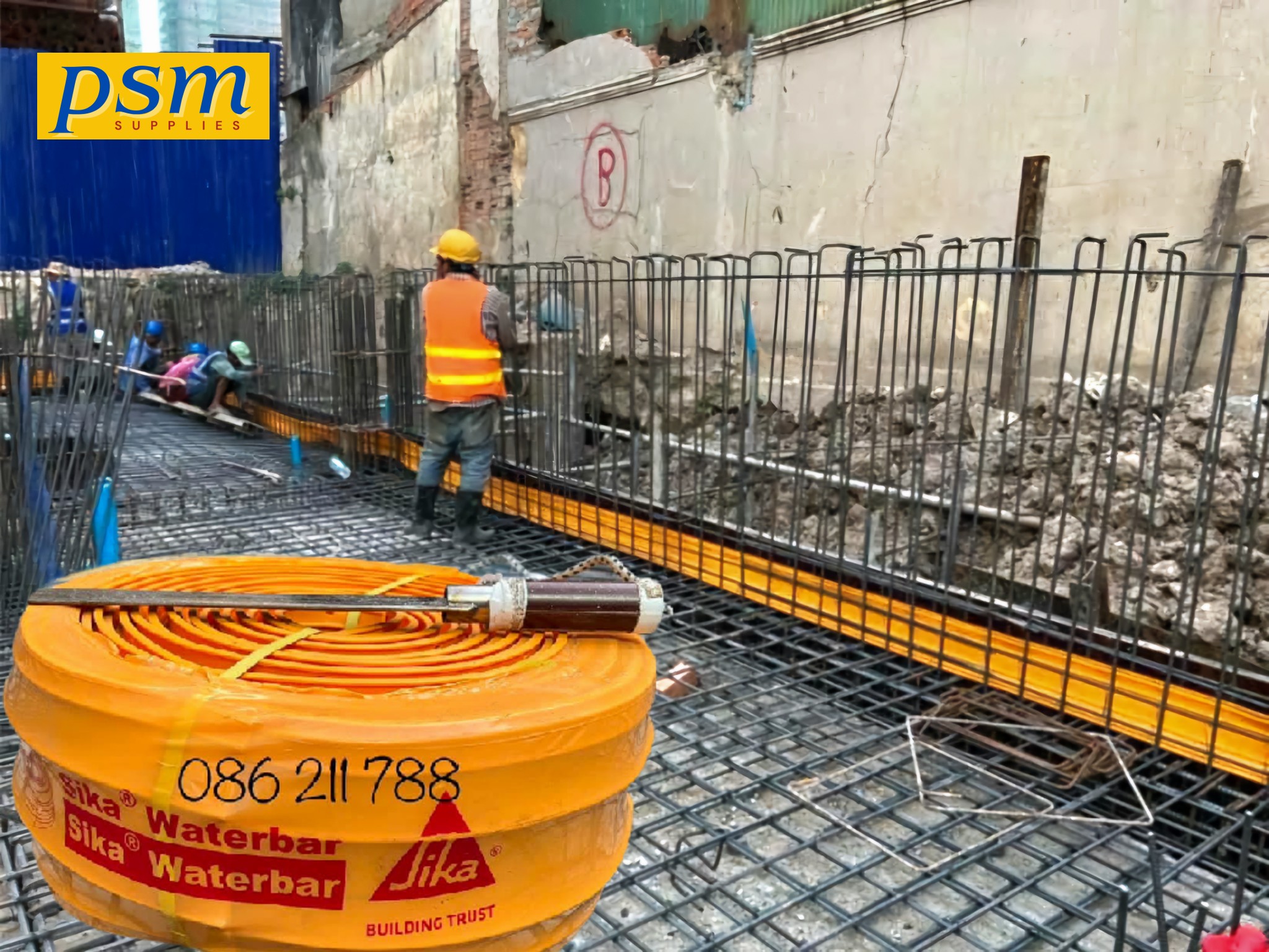 PSM - Sika Waterbar ជាជ័រ PVC ការពារជម្រាបទឹកតាមតំណរបេតុង (WaterStop) 👉 ...
