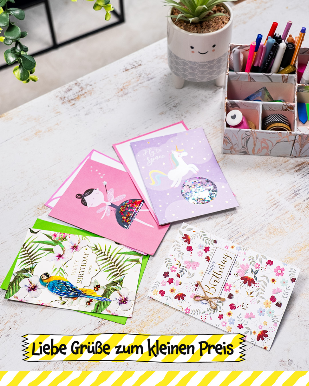 Die kommen vom Herzen. 💌 Unsere wunderschönen Grußkarten zum winzig kleinen TEDi-Preis