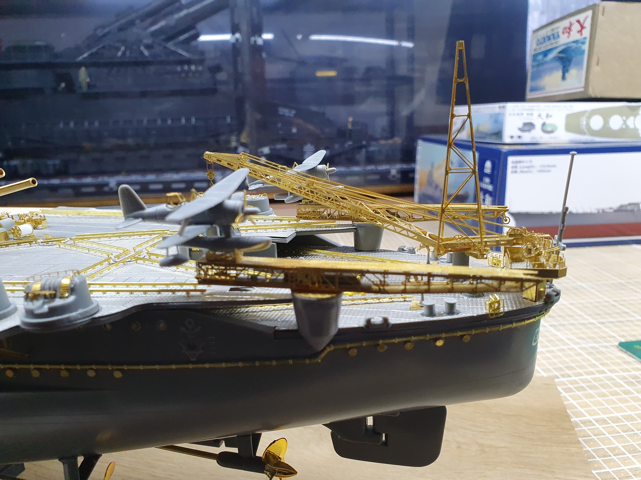 1/250 Yamato ship model kit with fine details