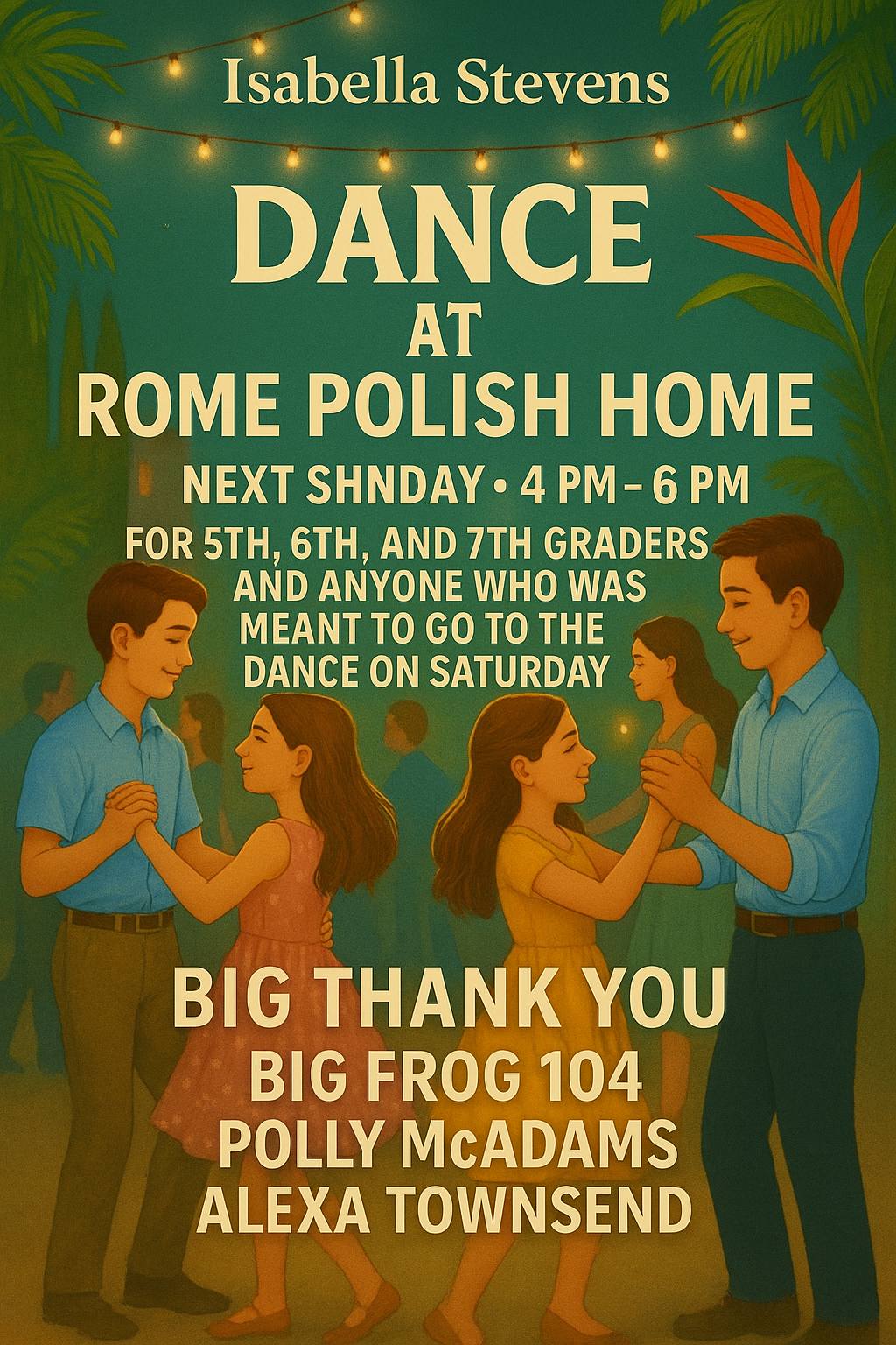 Isabella's Rome Kindness & Support Dance