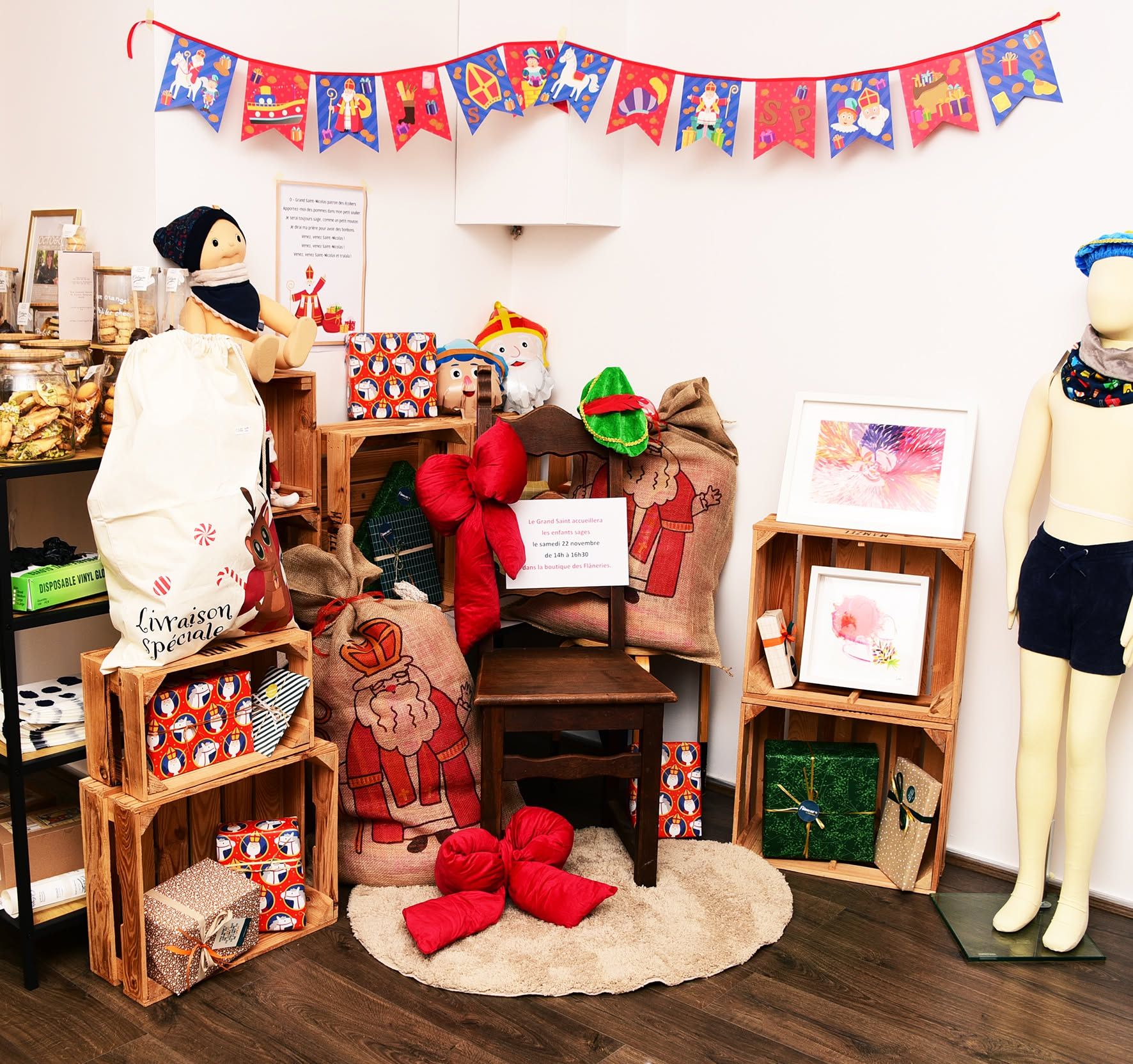 Venue de Saint Nicolas à la boutique des Flâneries de Visé