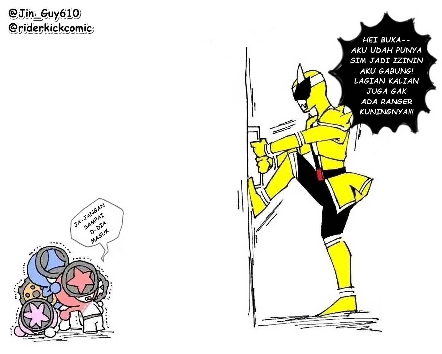 Komik Super Sentai RANGER KUNING 😵... - Rider Kick Comic