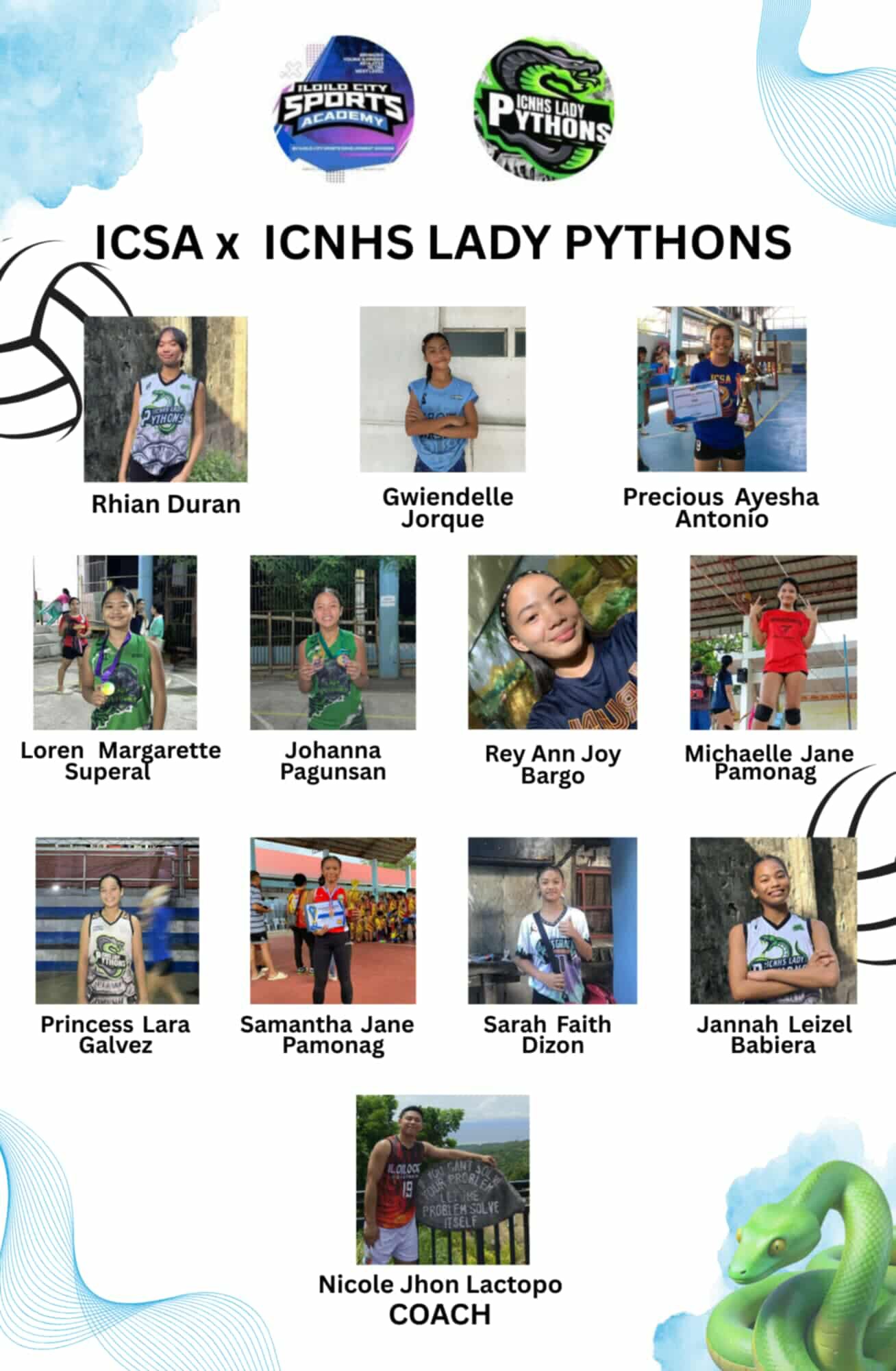 ICNHS Lady Pythons | Iloilo City