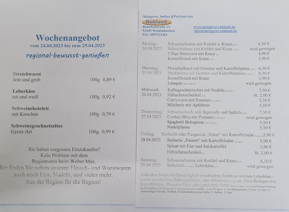 Metzgerei Ruhland | Waldmünchen