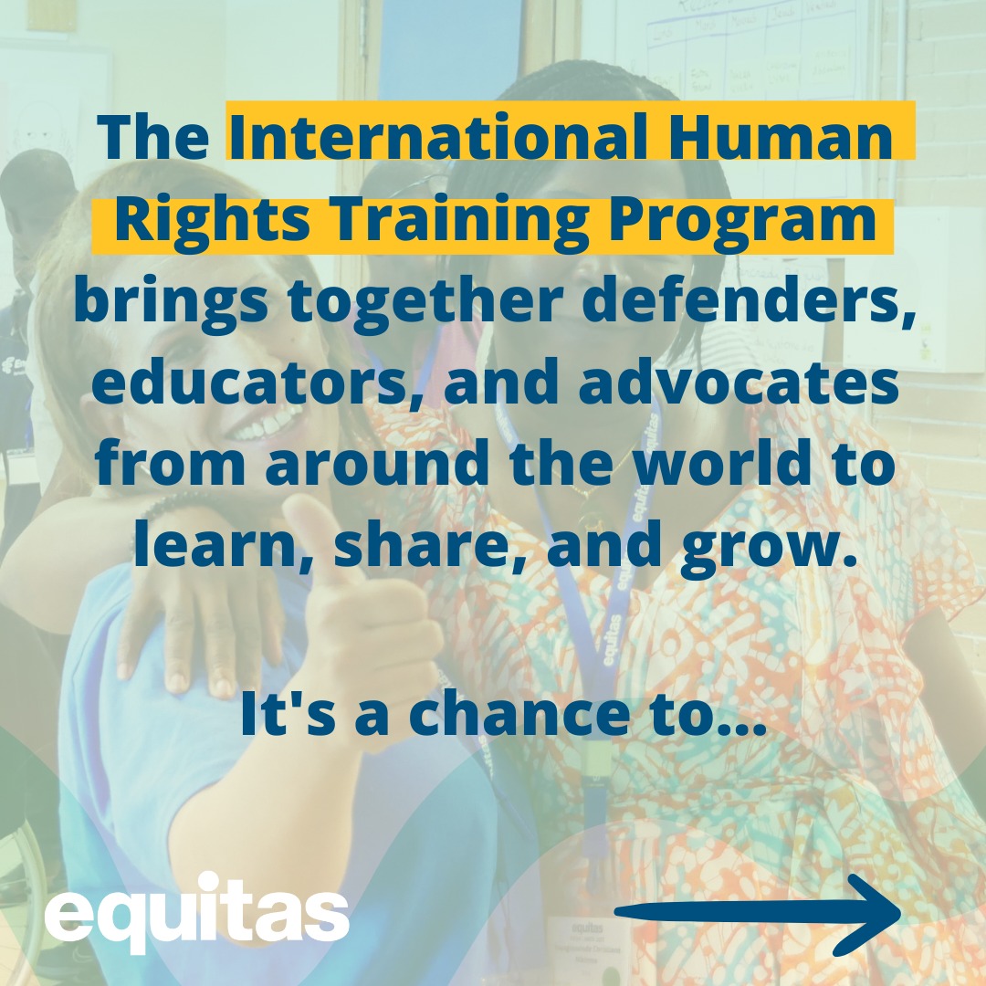 📣 Less than 3 days left to apply... - Equitas Human Rights | Facebook