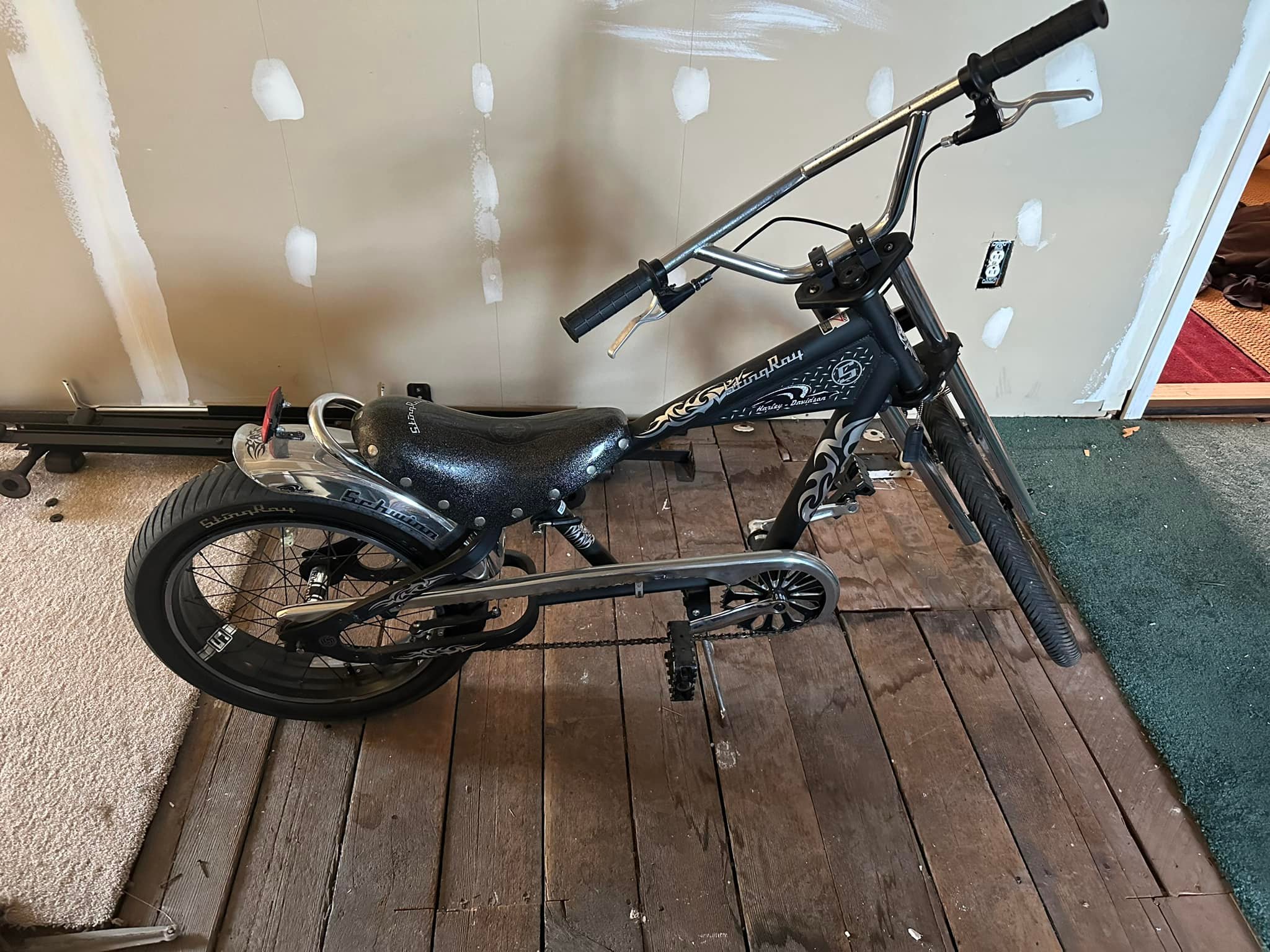 chopper bicycle schwinn Stingray custom built Orange County edition  Voltaire Cycles Verona E bike kits for chopper