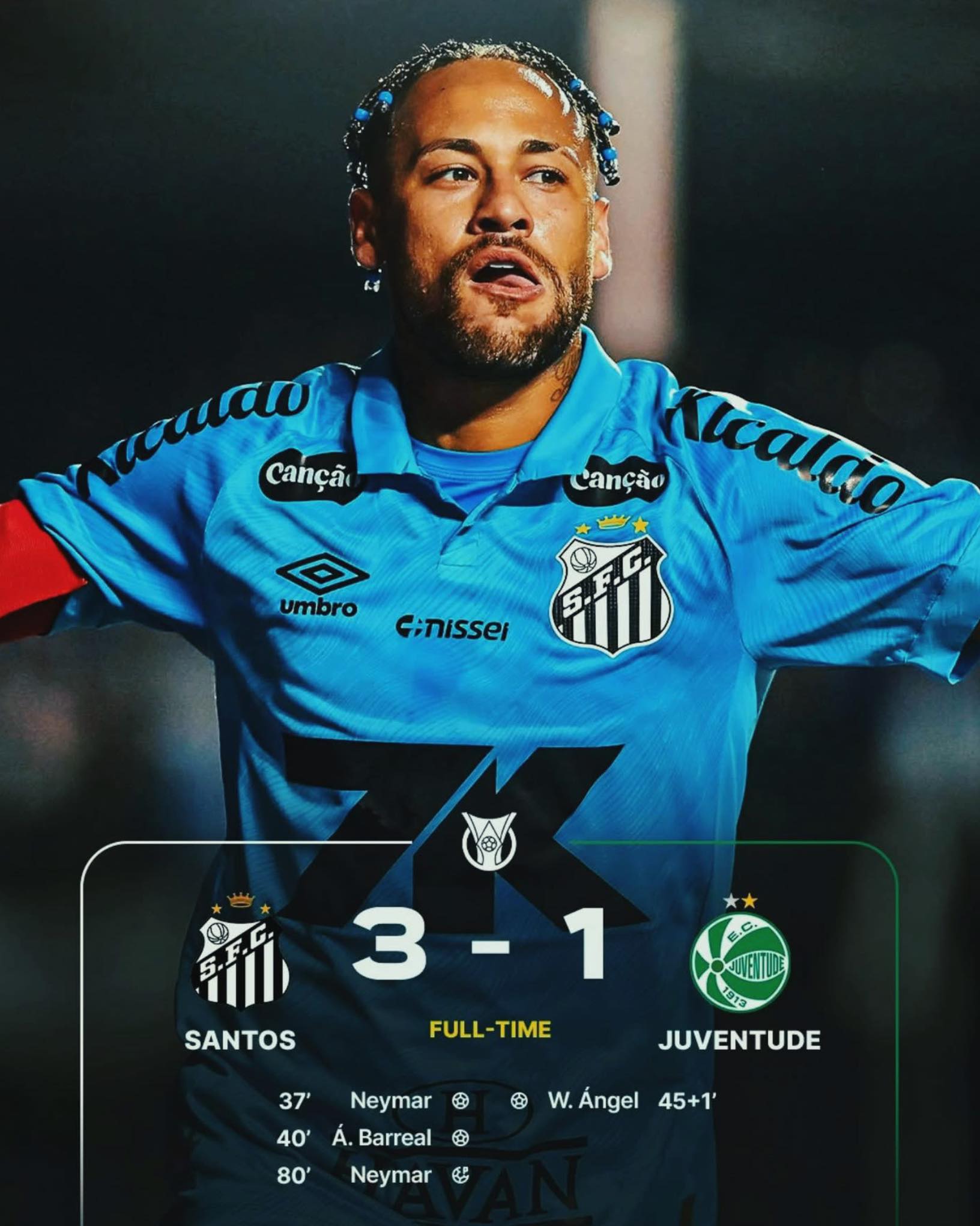 The blue Santos jersey is back 🇧🇷 Right from my childhood 🤩