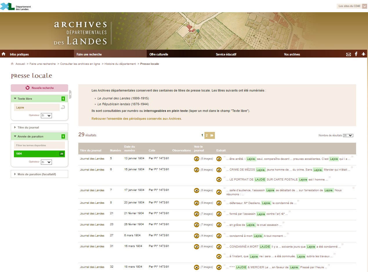 Archives Départementales Des Landes Etat Civil En Ligne