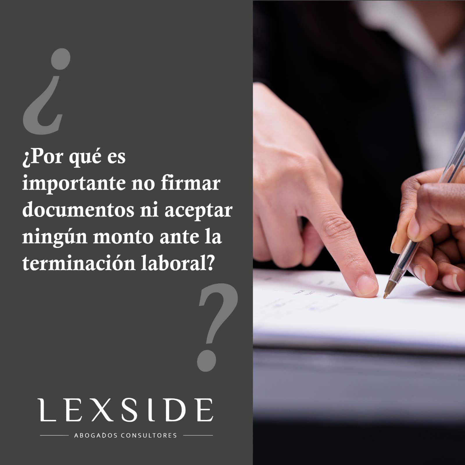 🏻🫵🏻 Es importante antes de firmar... - Lexside Abogados