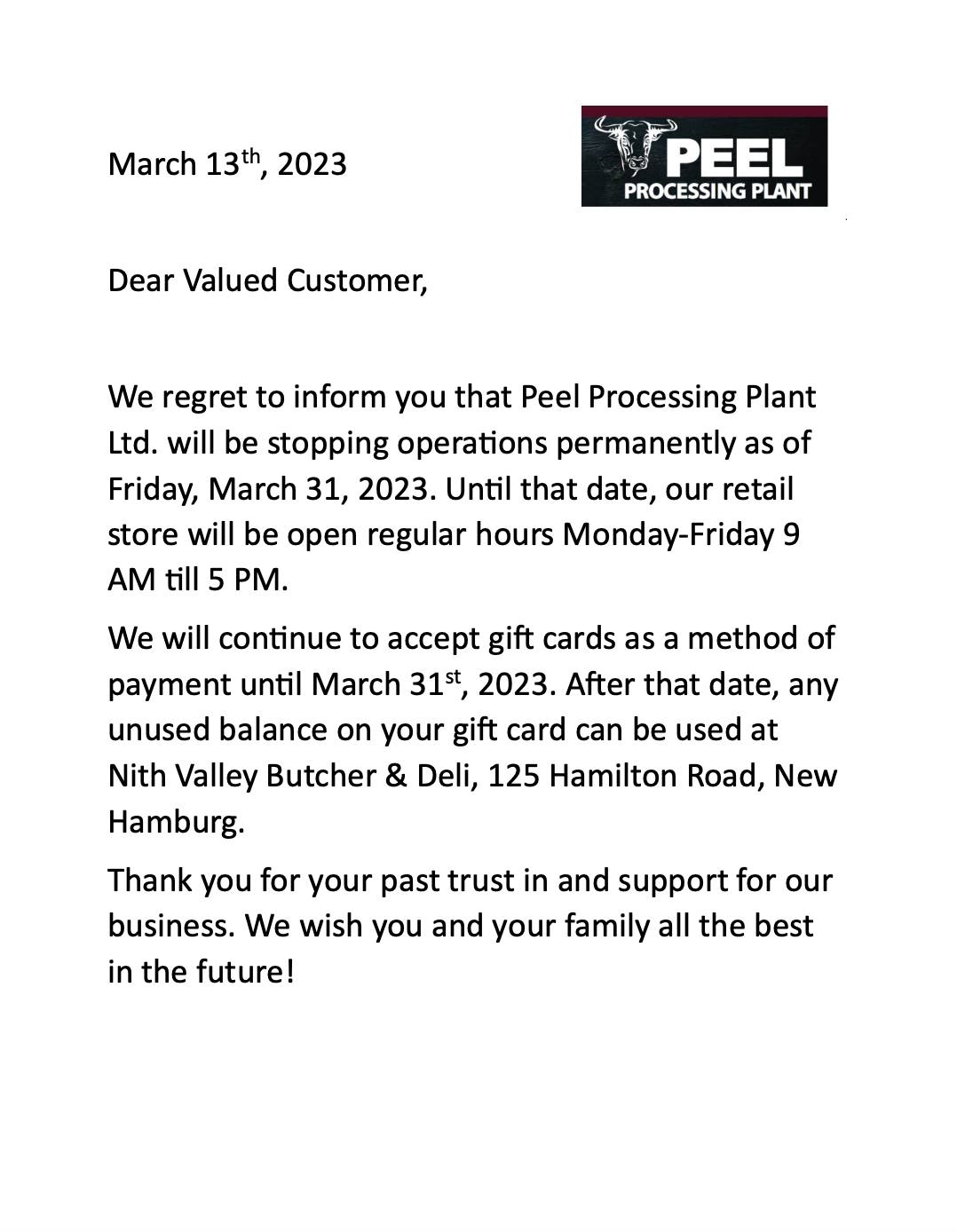 Peel Processing Plant | Waterloo ON