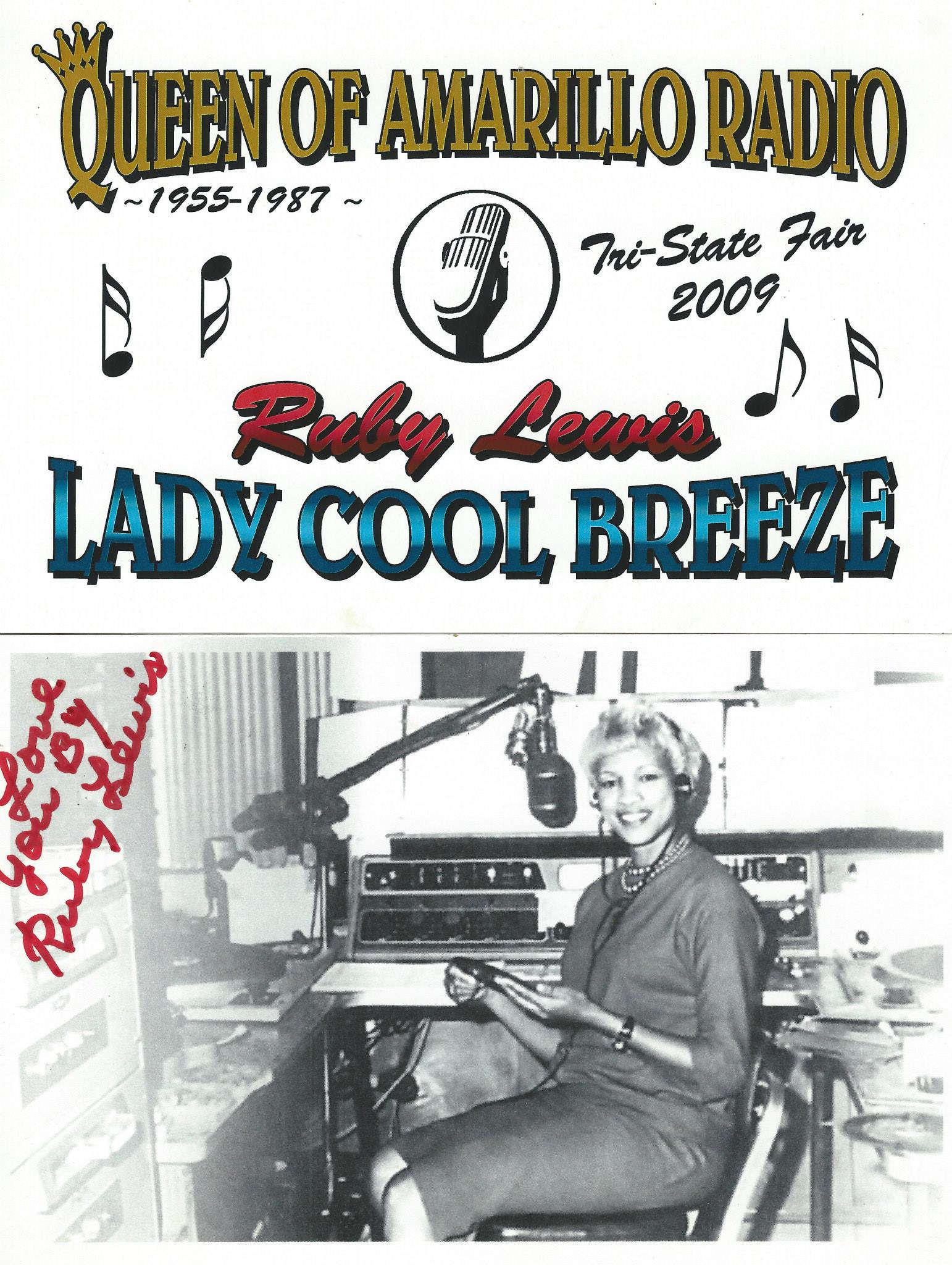 Ruby Lewis, Amarillo's Lady Cool Breeze, pioneering DJ