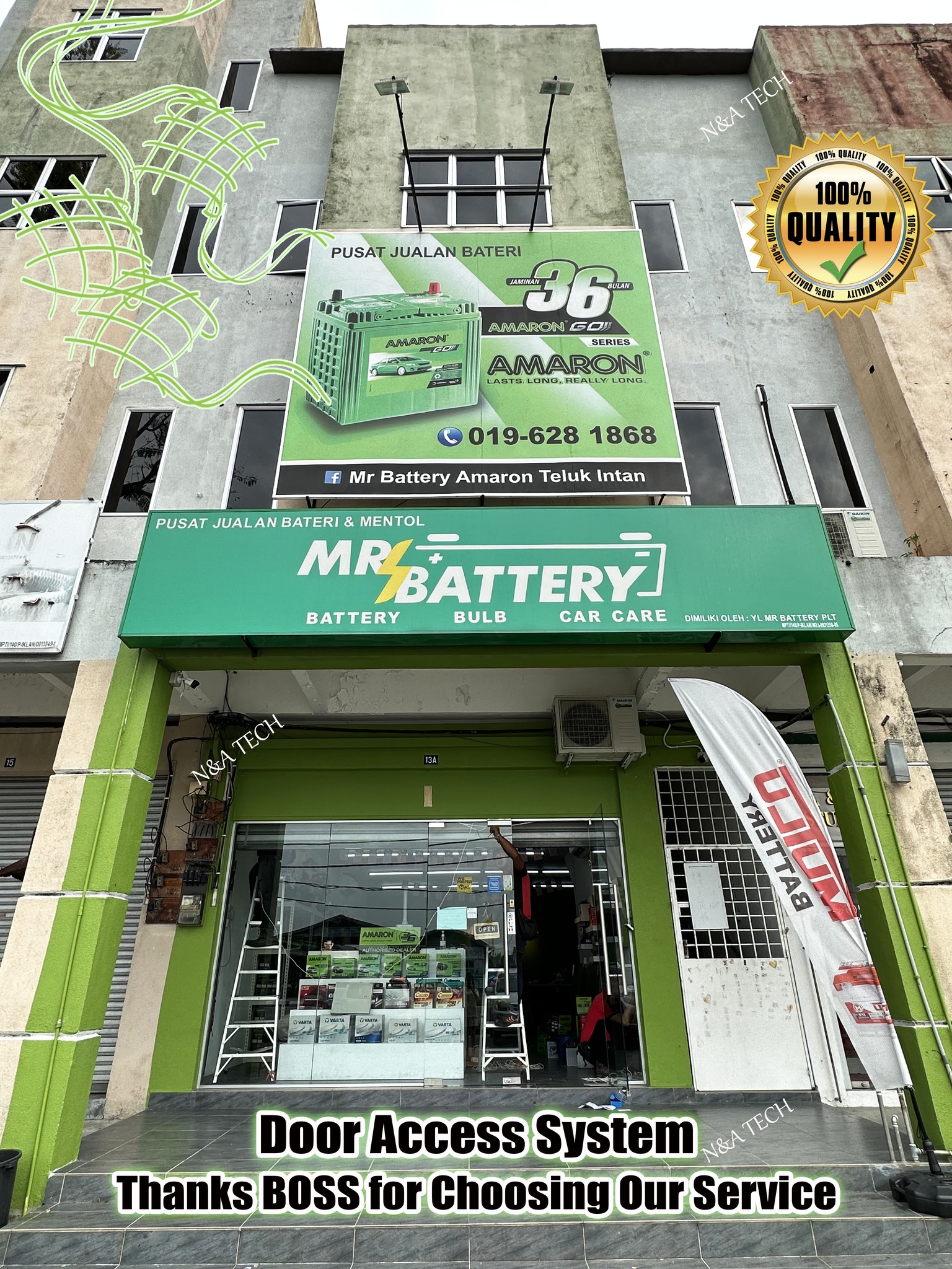 👉 INSTALLATION DONE AT Mr Battery Amaron Teluk Intan DOOR ACCESS SYSTEM ...