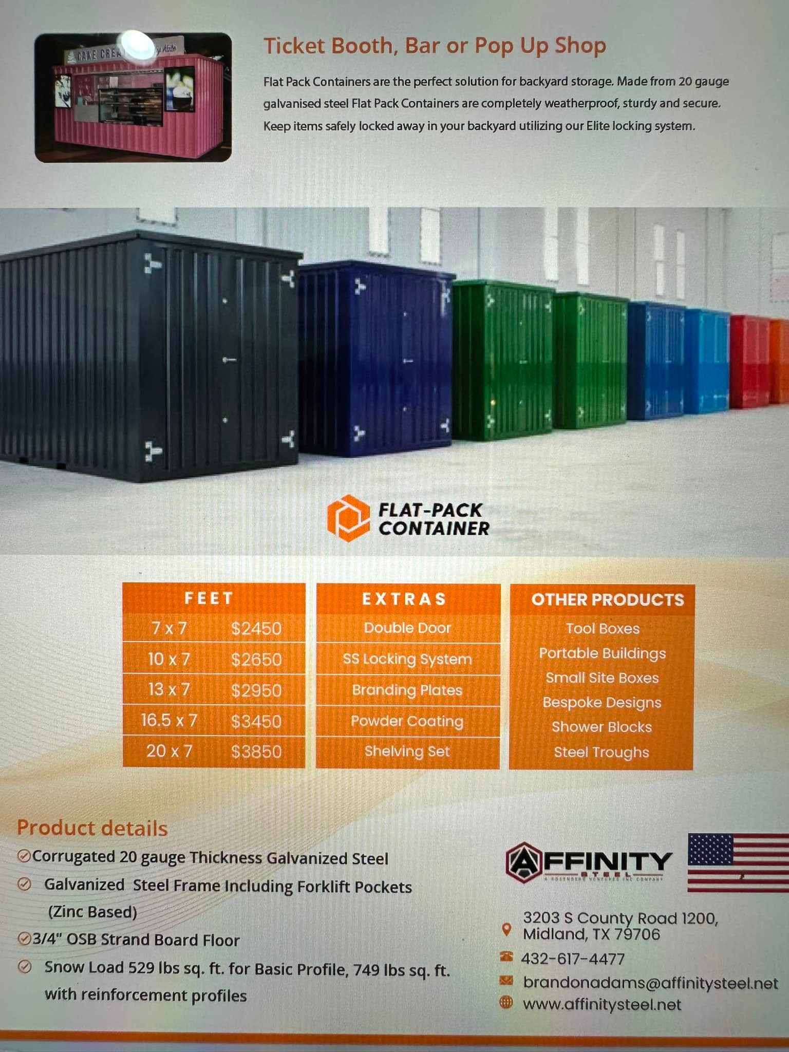 Affinity Steel - Flat Pack Containers are easy to assemble... | Facebook
