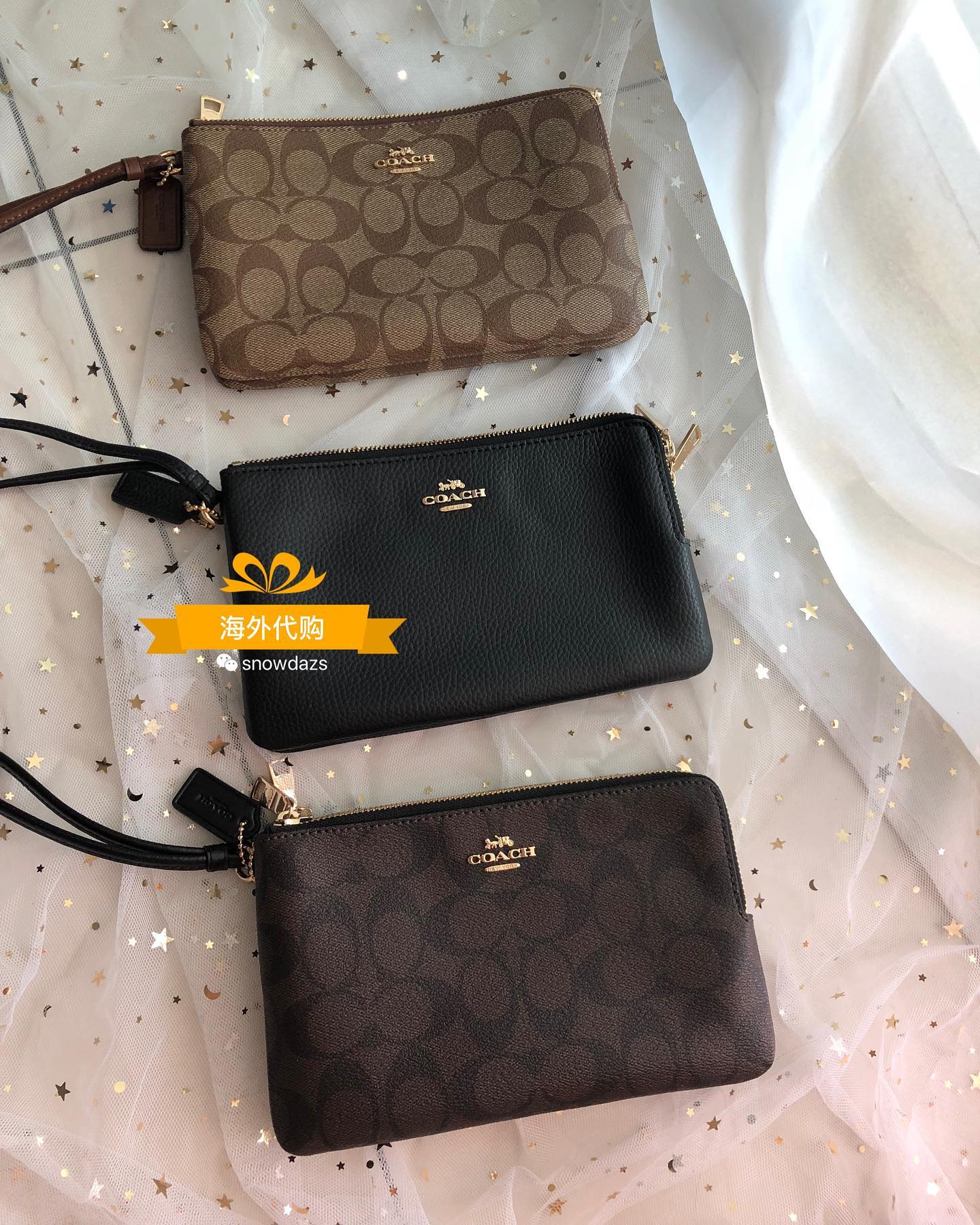 Coach large double zip wristlet?? Size 21x12.5❤️