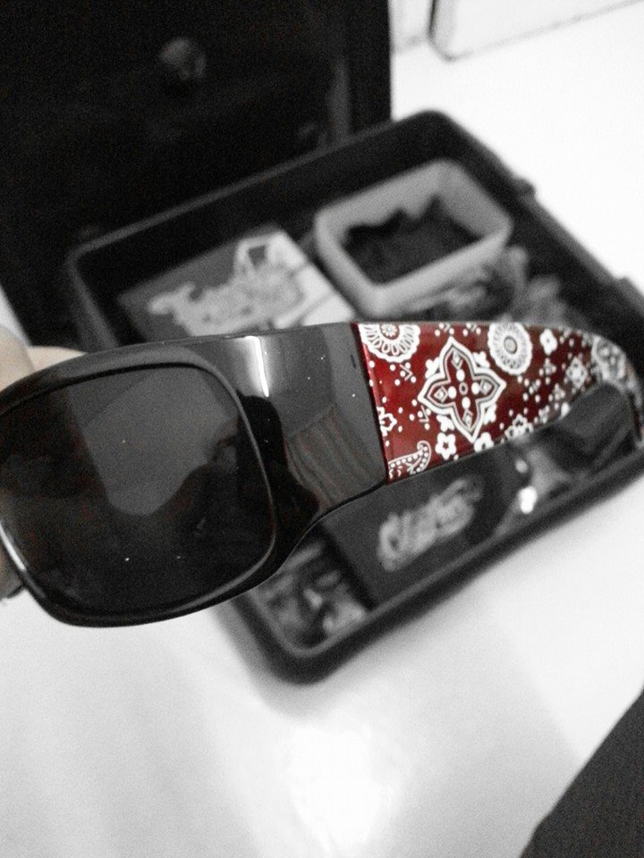 Locs Bandana Sunglasses In White - Rockin Chicano