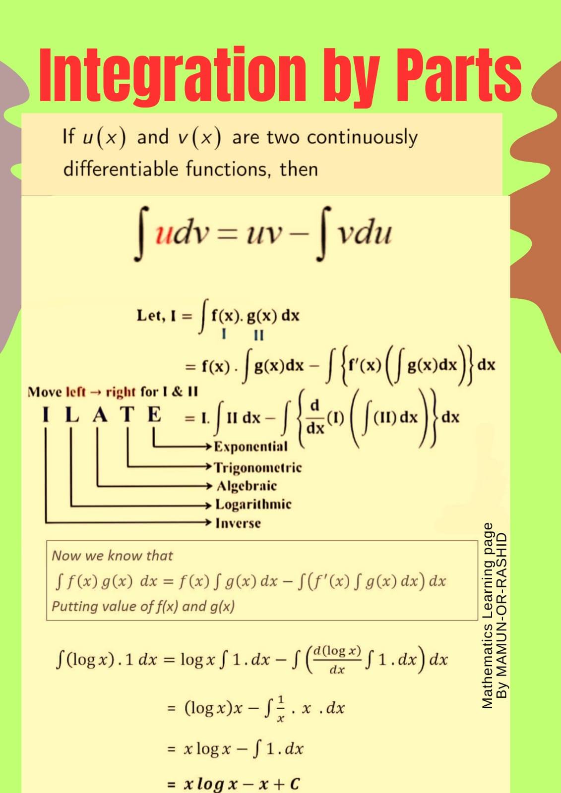 Mathematics - INTEGRATION BY PARTS #fblifestyle | Facebook