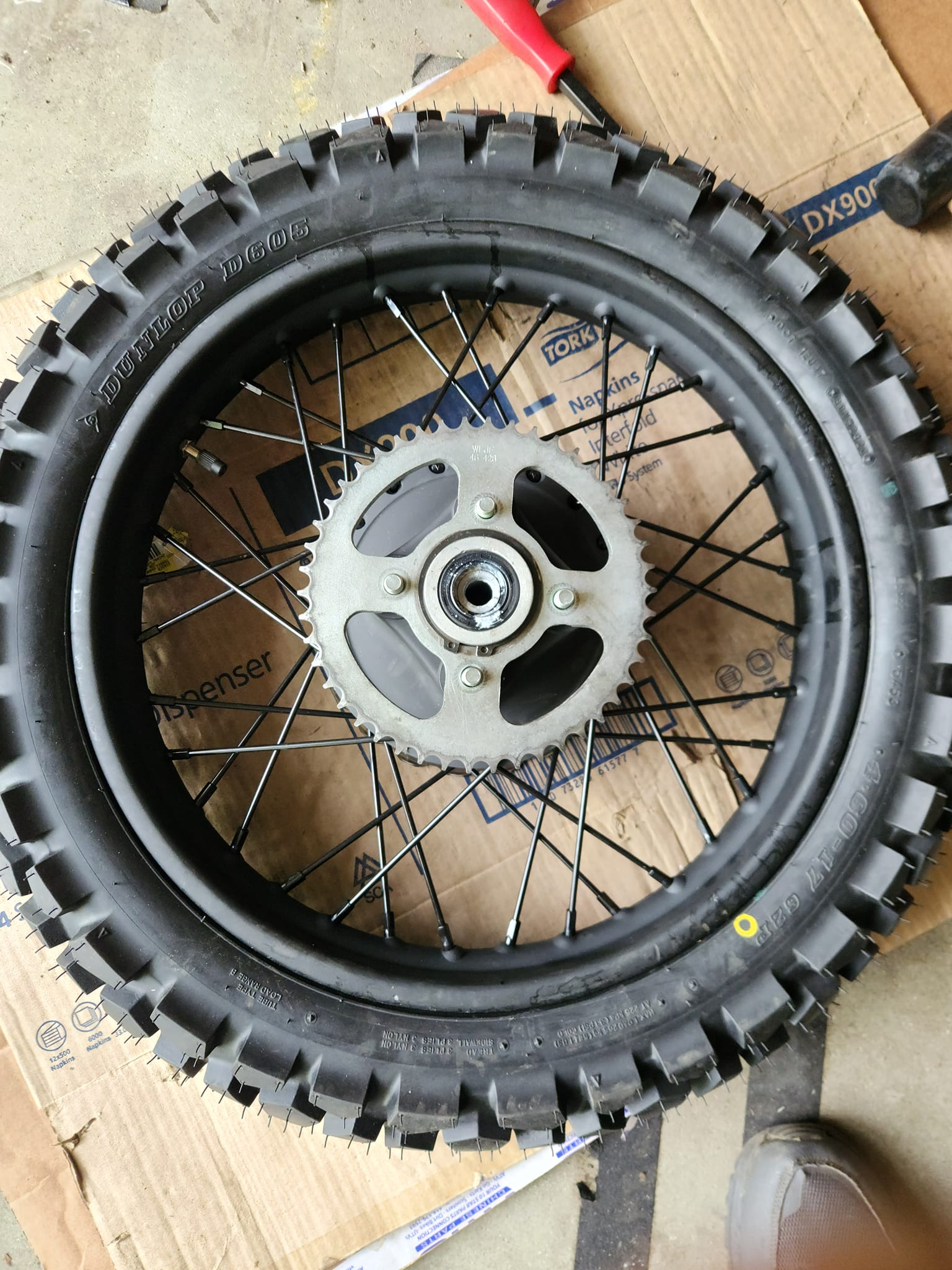 Upgrading motorcycle with new tires and bearings