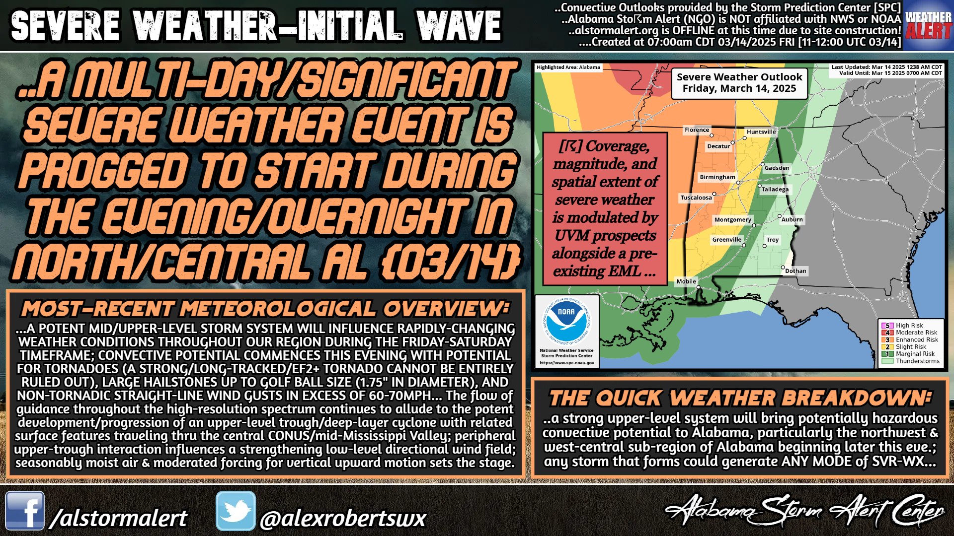 🌪 LARGE-SCALE STORM SYSTEM... - Alabama Storm Alert Center | Facebook