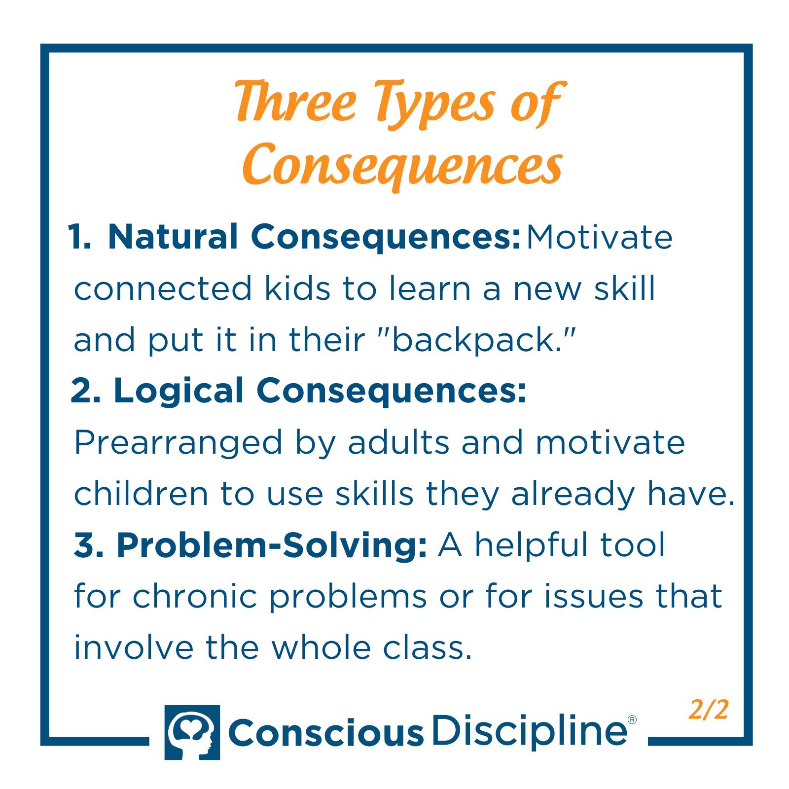 The Skill of Consequences is the... - Conscious Discipline®