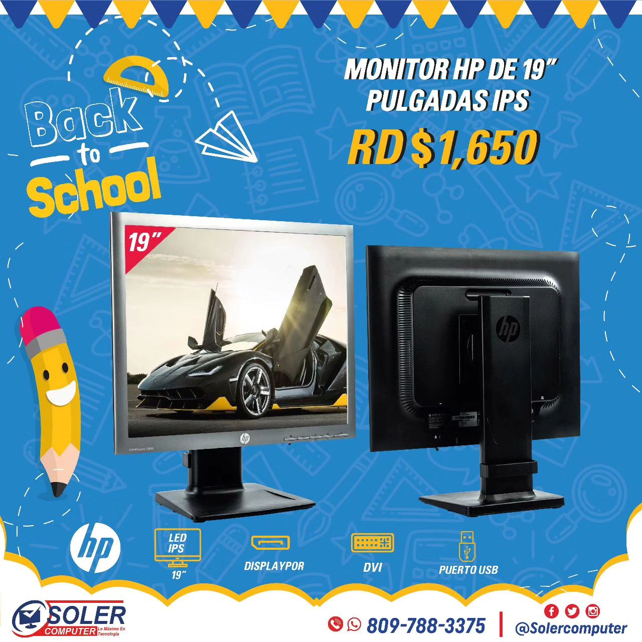 Soler - Especial de Monitor HP Elitedisplay IPS De 19 pulgadas Vga ...