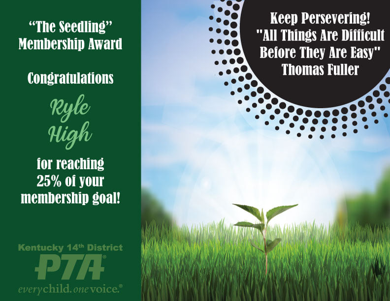 Congratulations Ryle for earning... - 14th District KY PTA