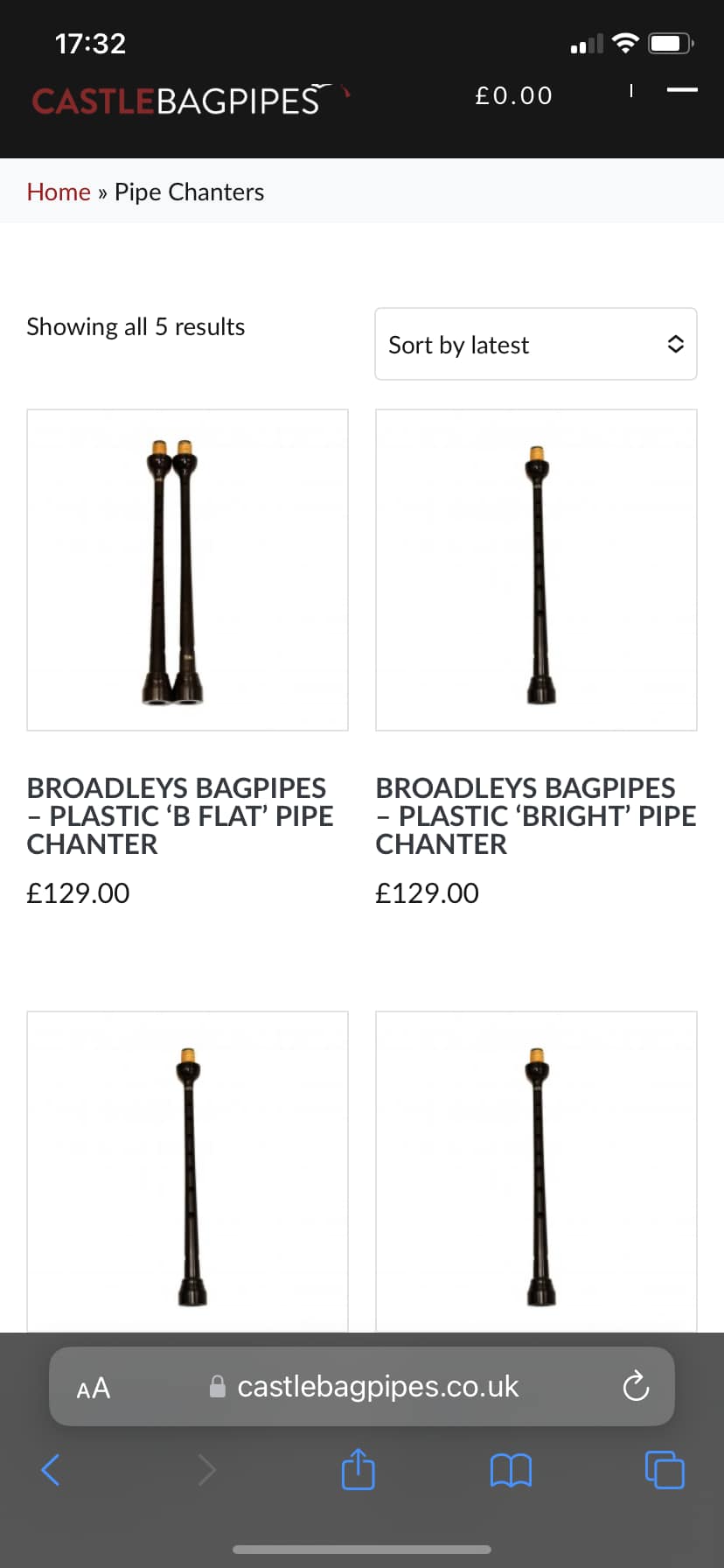 Castle Bagpipes - Ridge Cut Pipe Reeds | Kirkcaldy