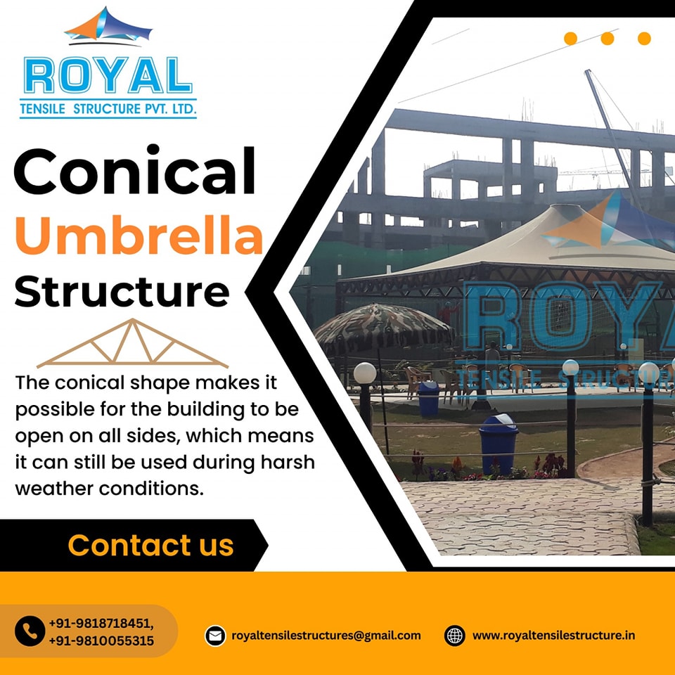 Royal - Conical Umbrella Structure The conical shape makes it possible ...