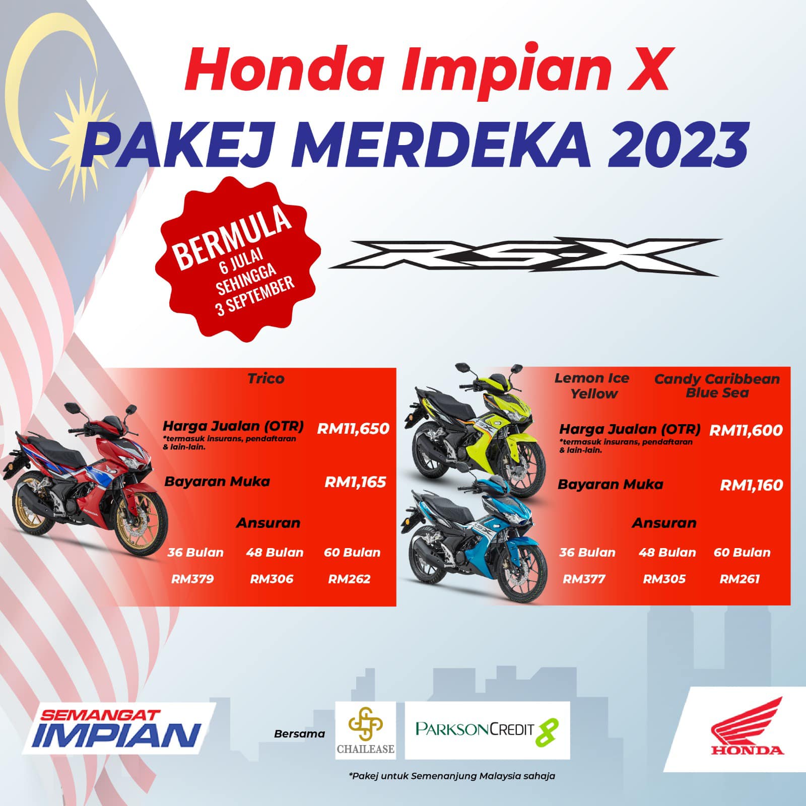 MERDEKA! MERDEKA! MERDEKA!... - Honda Motorcycle Malaysia