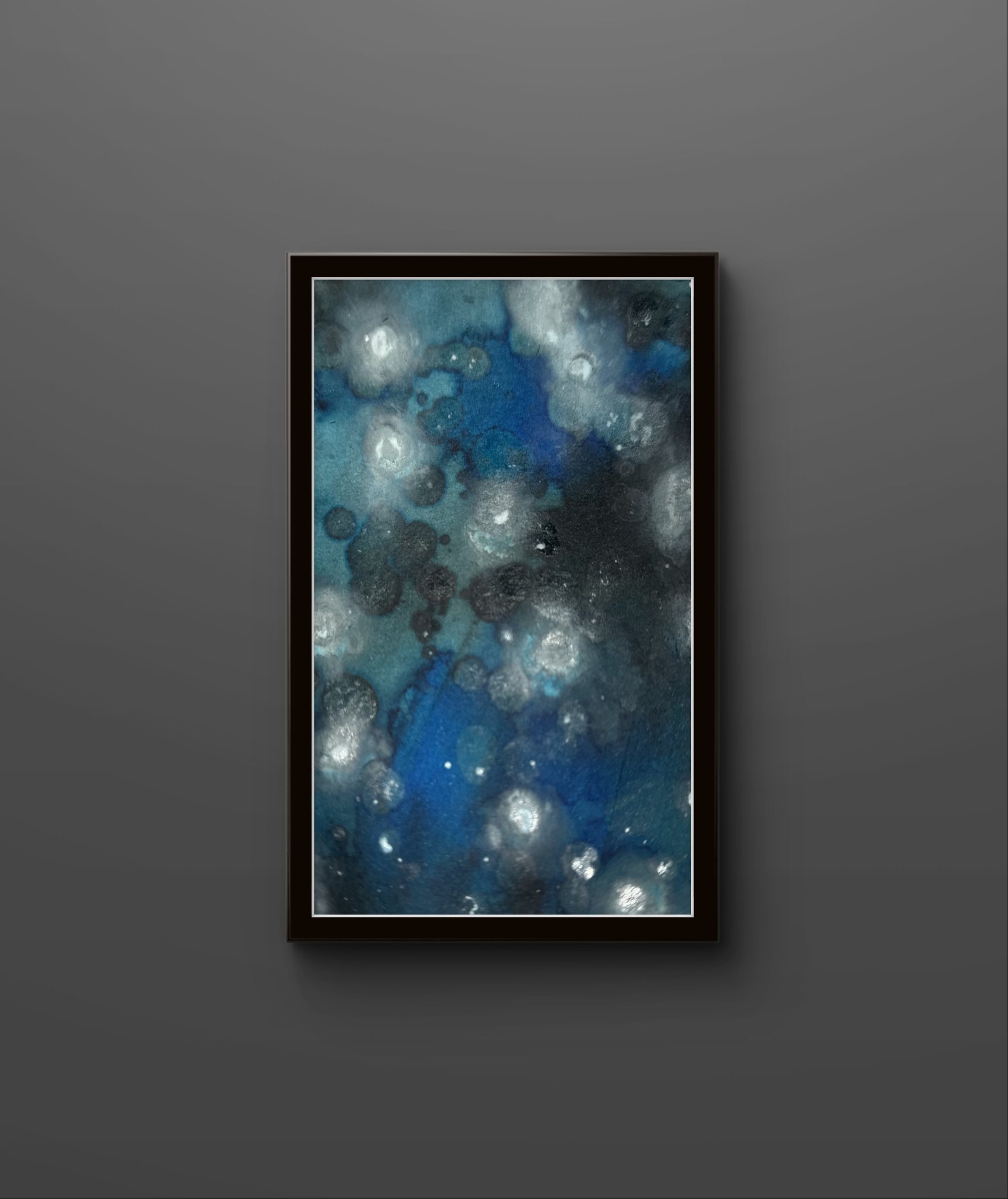 Pleiades constellation in watercolor ink art