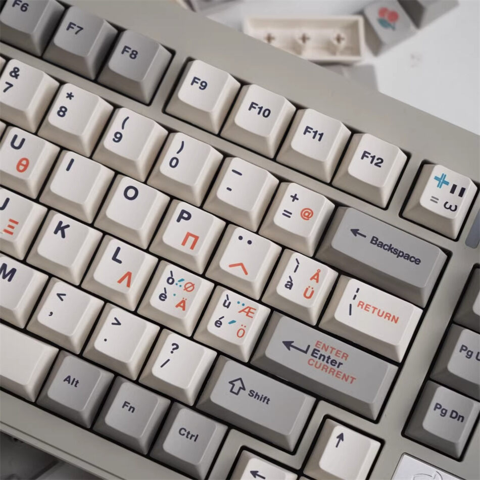 Retro 9009 Greek 135 Keys PBT Dye... - Custom Keycaps PH