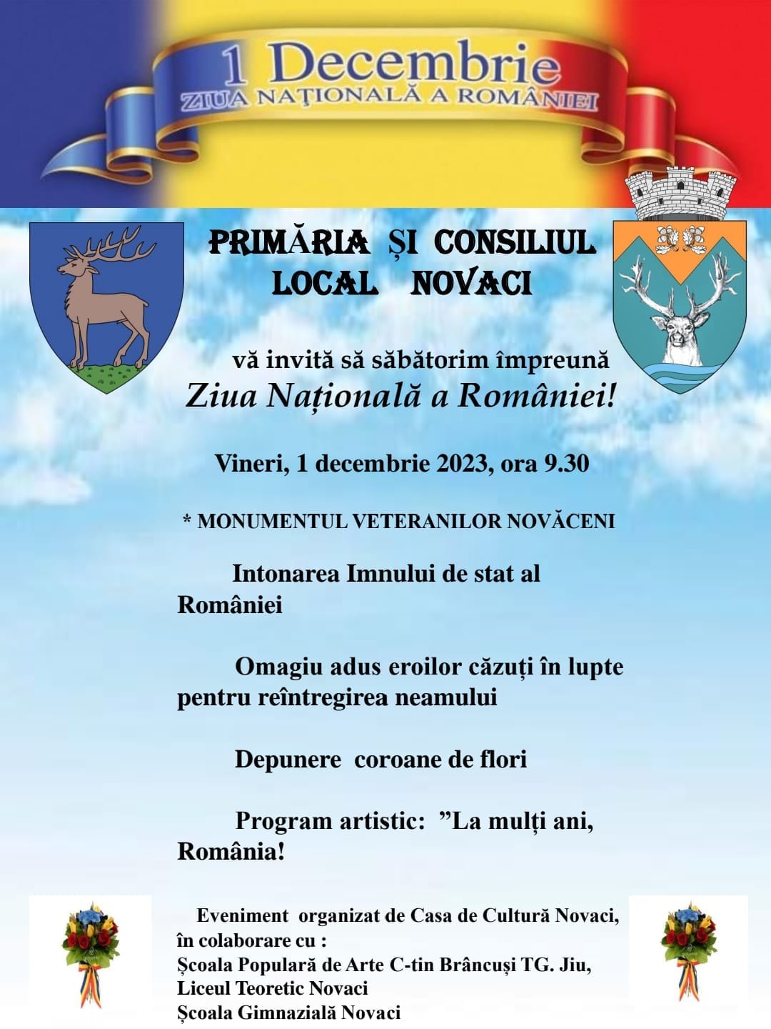 🇹🇩 Astăzi, 29 noiembrie 2023,... - Primăria Orașului Novaci