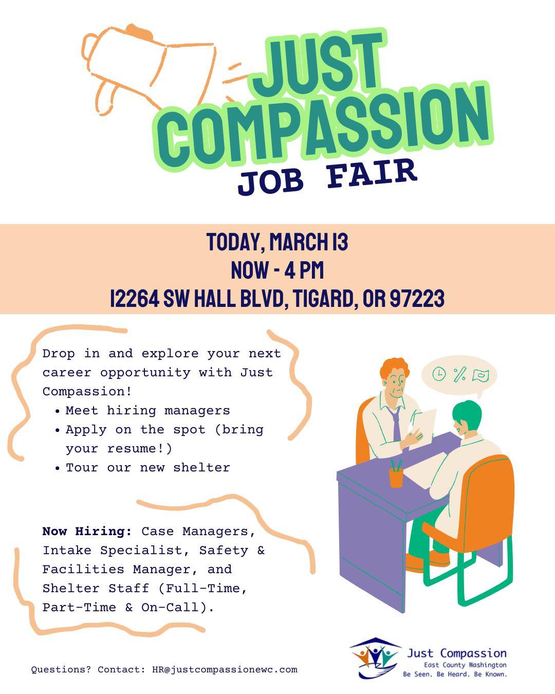 Just - The Just Compassion job fair is NOW! Join us at 12264 SW Hall ...