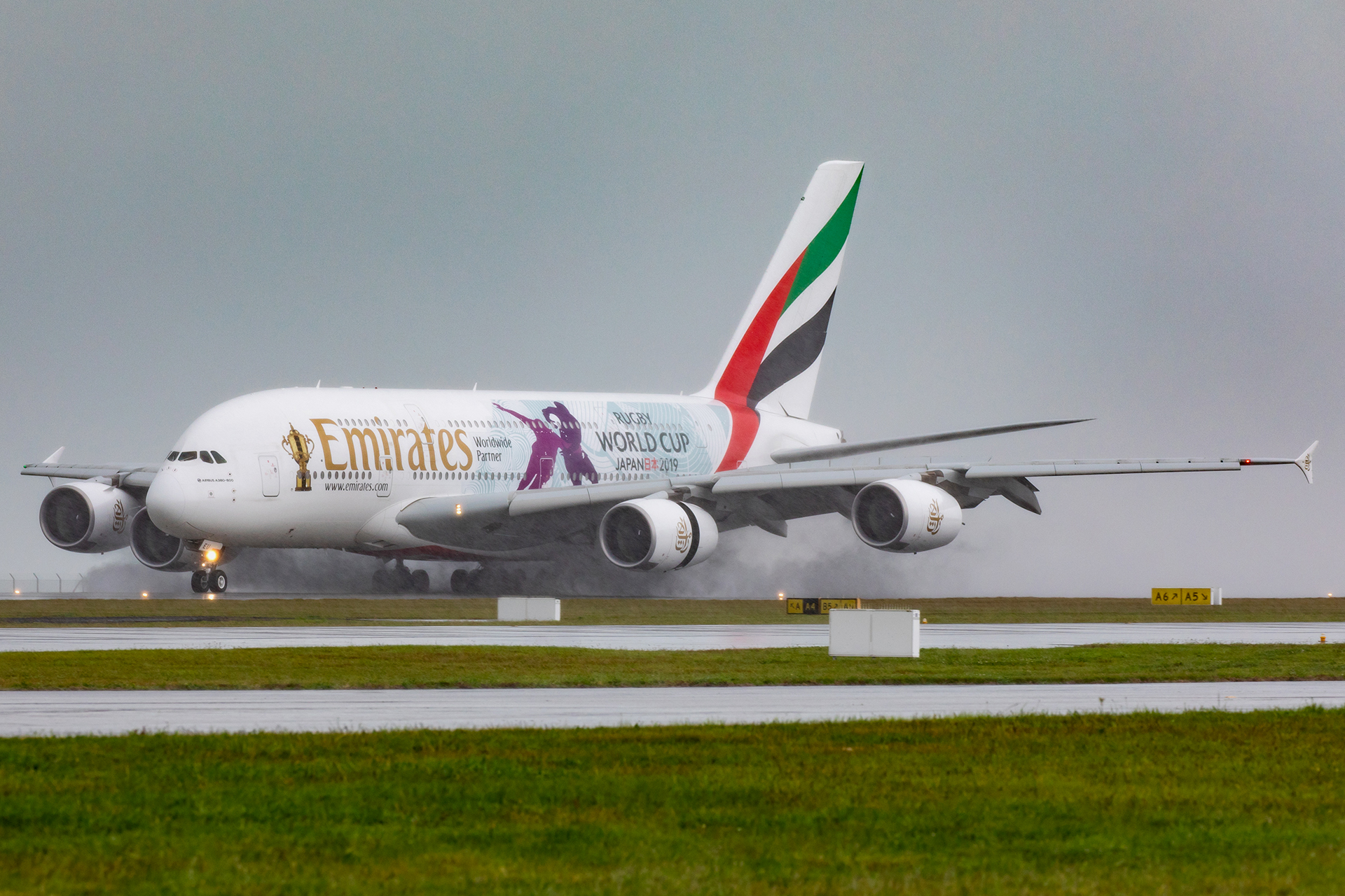 A handful of Emirates' Airbus A380 special liveries for World Cups