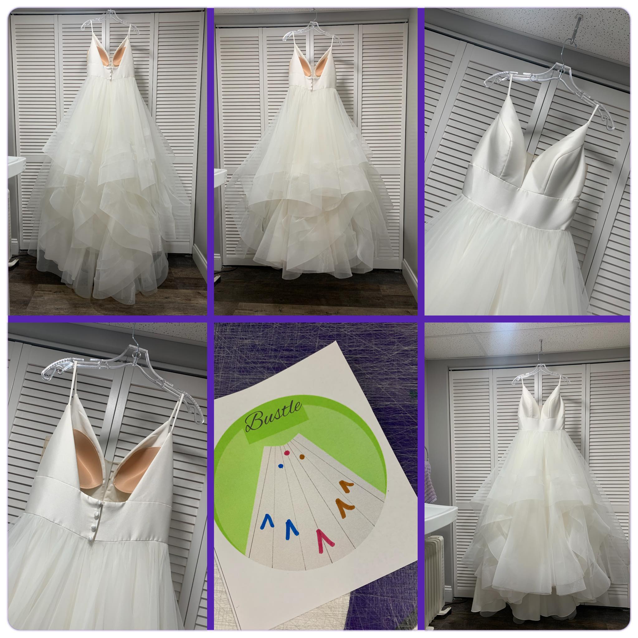 how to bustle a wedding dress with layers of tulle gown alterations 9-layer RD-01.14.25