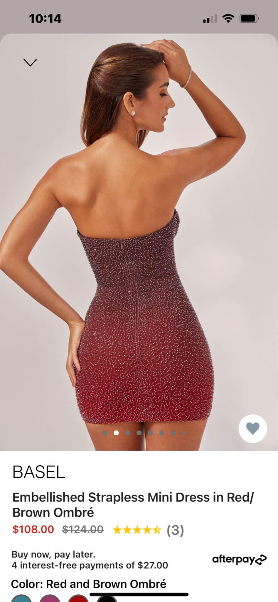 fitted lace wedding dress Embellished Sweetheart-Neck Mini Dress in Red