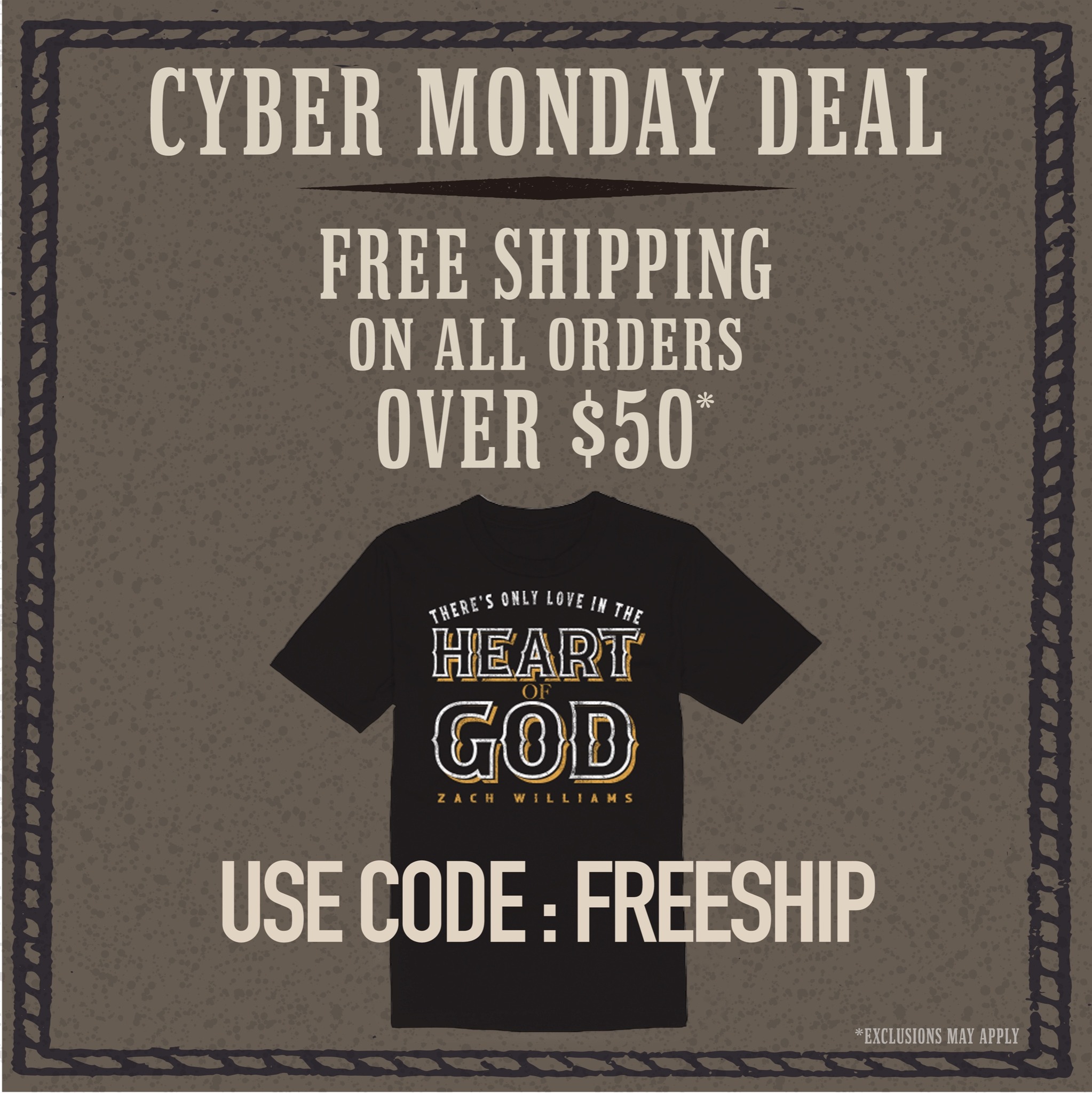 Free shipping on orders over $50 with code FREESHIP 