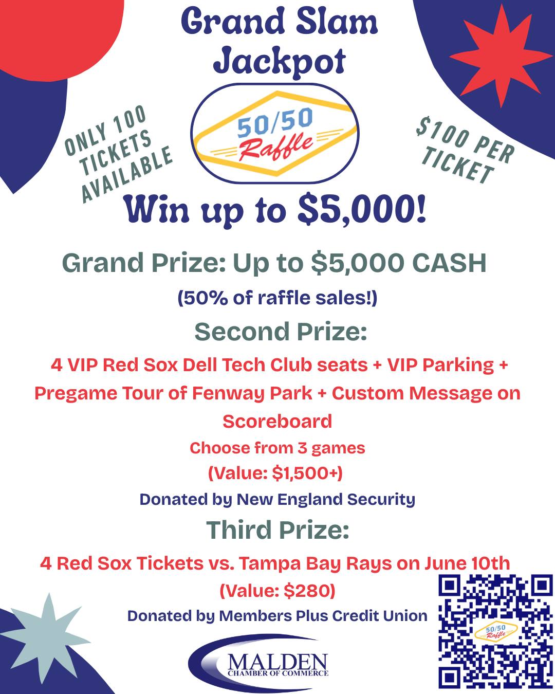 🎉 $100 = Your Shot at $5,000!... - Malden Chamber of Commerce | Facebook