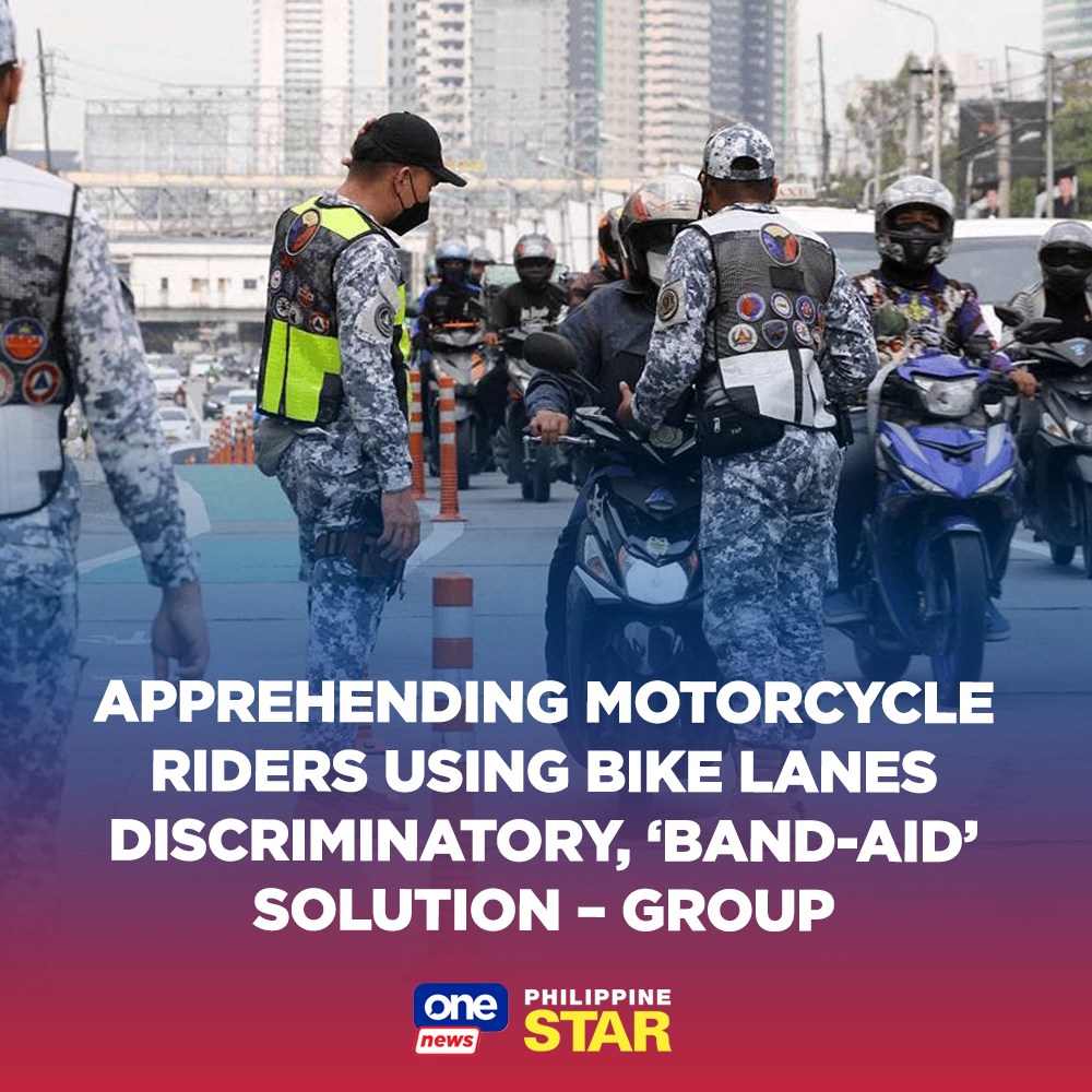Philippine Star - With motorcycle riders using bicycle... | Facebook