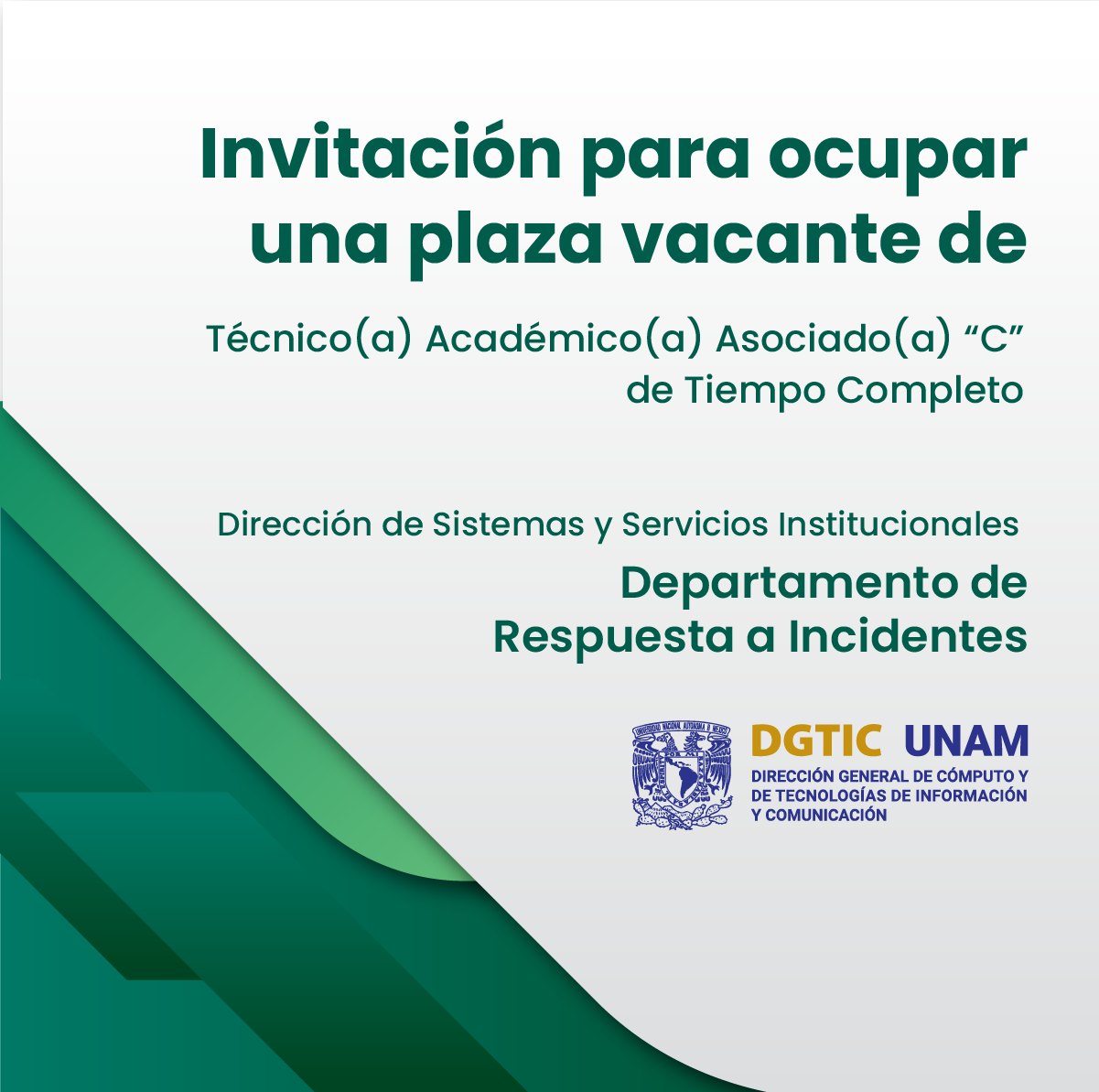UNAM.Digital - ¿Tienes experiencia en ciberseguridad? 👩‍💻 🔒 La #DGTIC ...