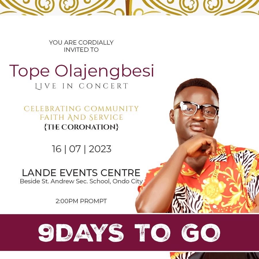 -9 days to go - Tope Olajengbesi