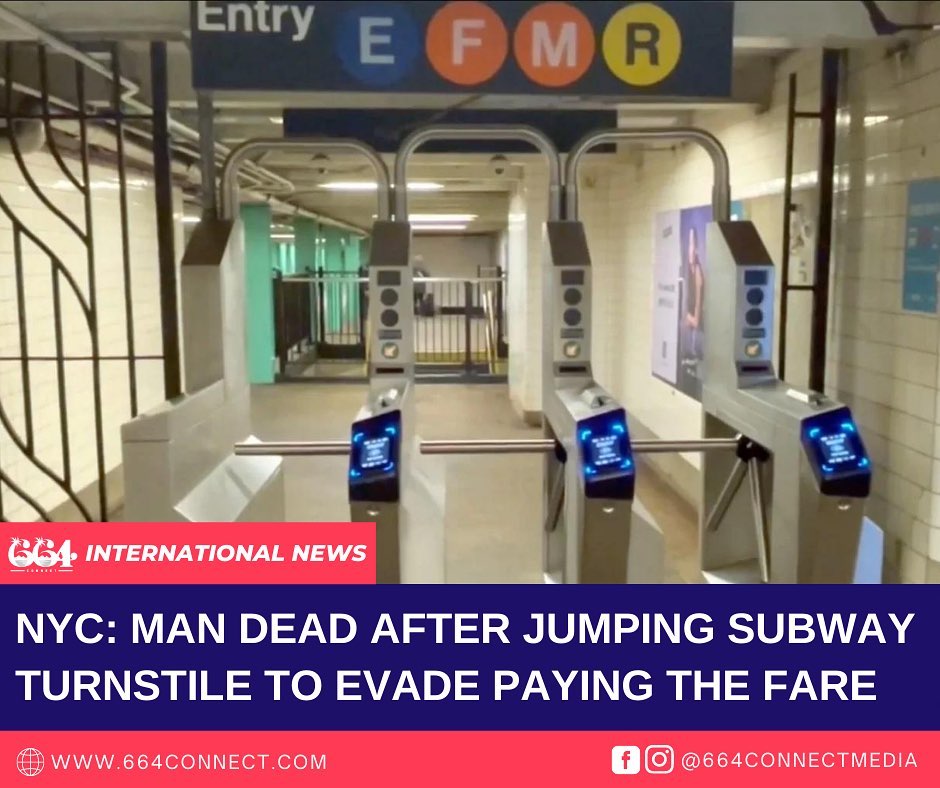 A man is dead after collapsing to the ground on a Manhattan subway