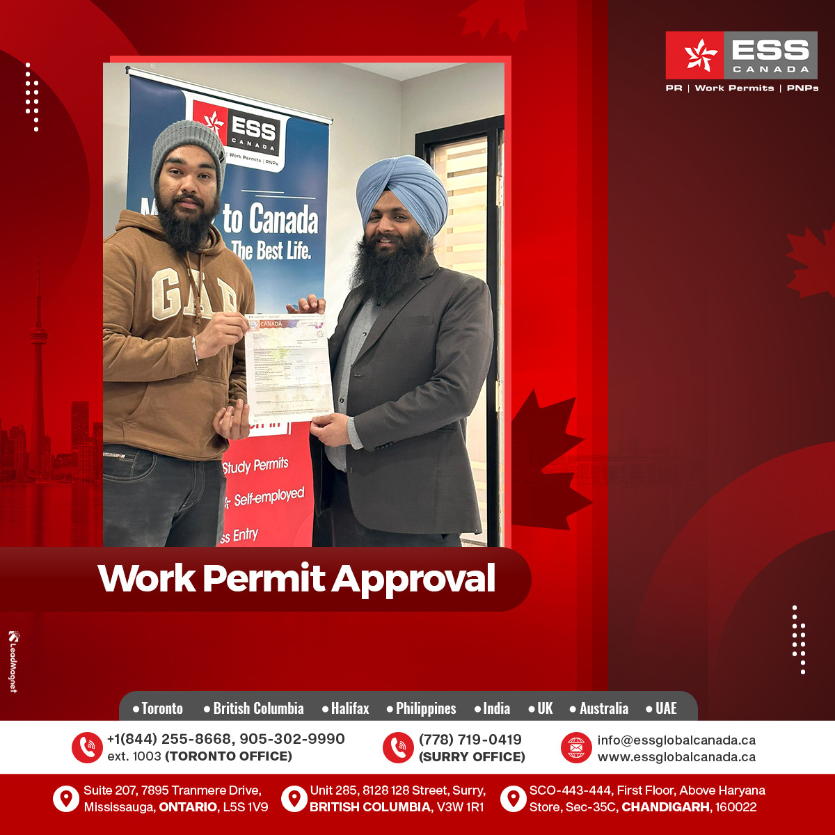 ESS - Congratulations to our candidate on getting work permit approved ...